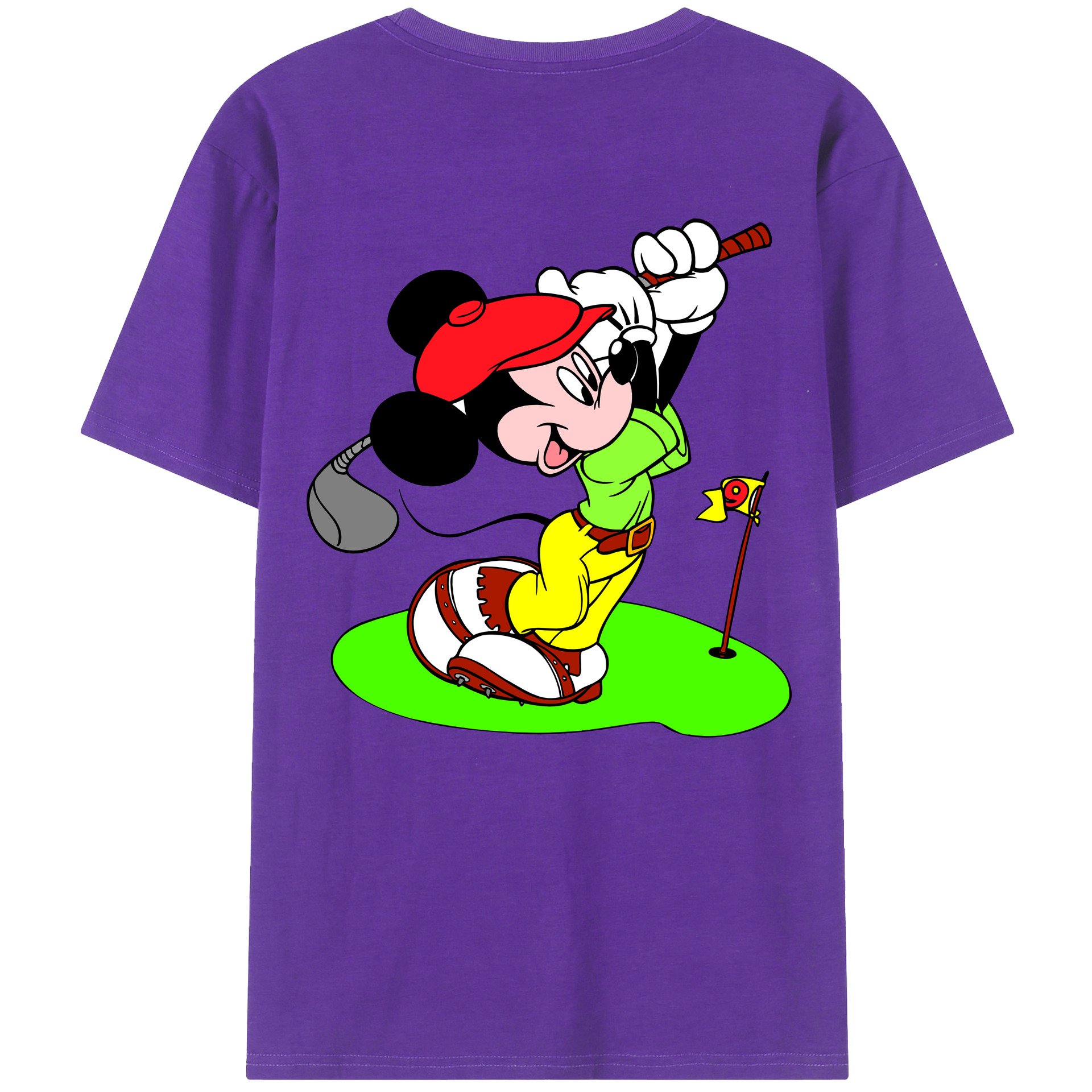 （画像用） ミッキーマウス Mickey Mouse 綿100％半袖Tシャツ（背面プリント）