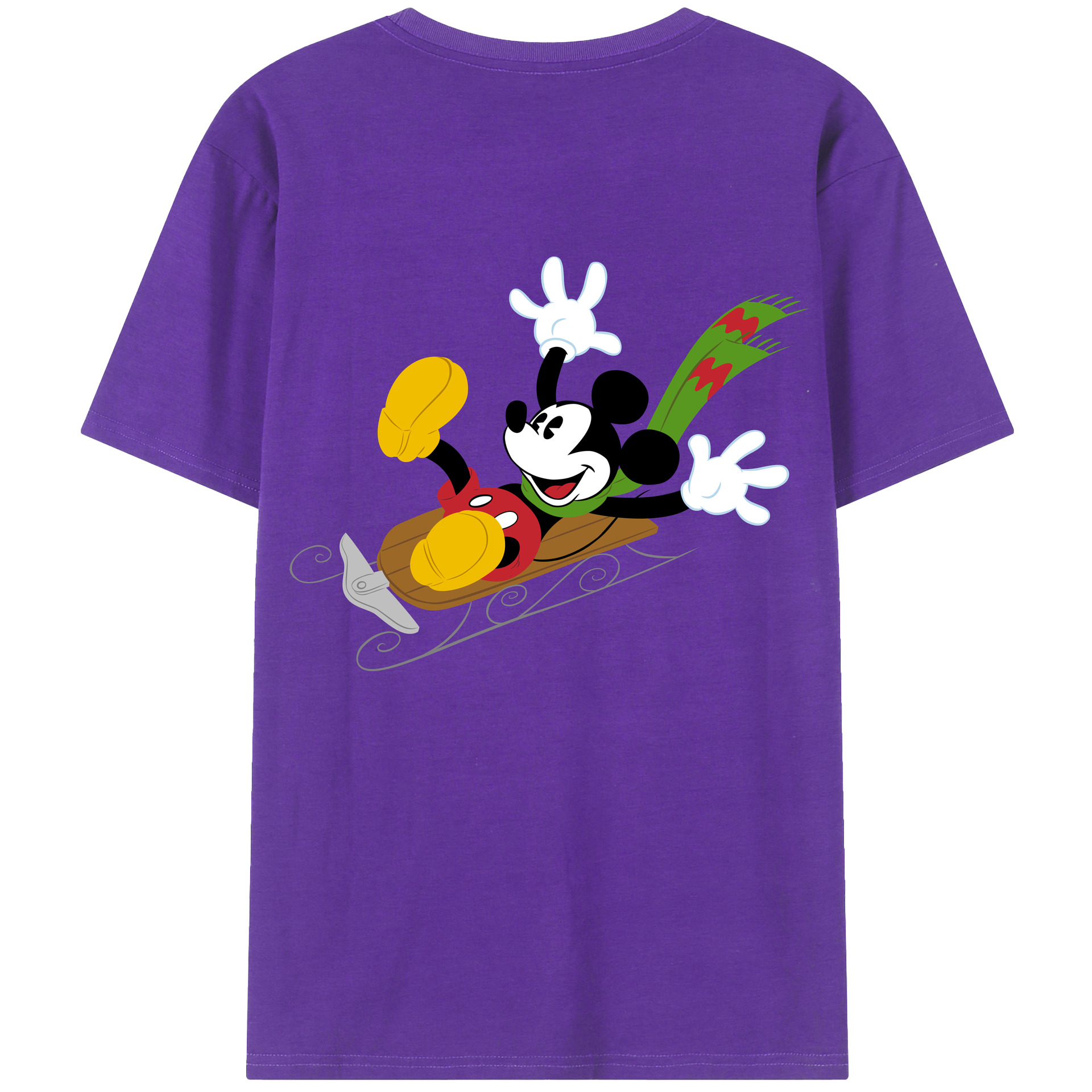 （画像用） ミッキーマウス Mickey Mouse 綿100％半袖Tシャツ（背面プリント）