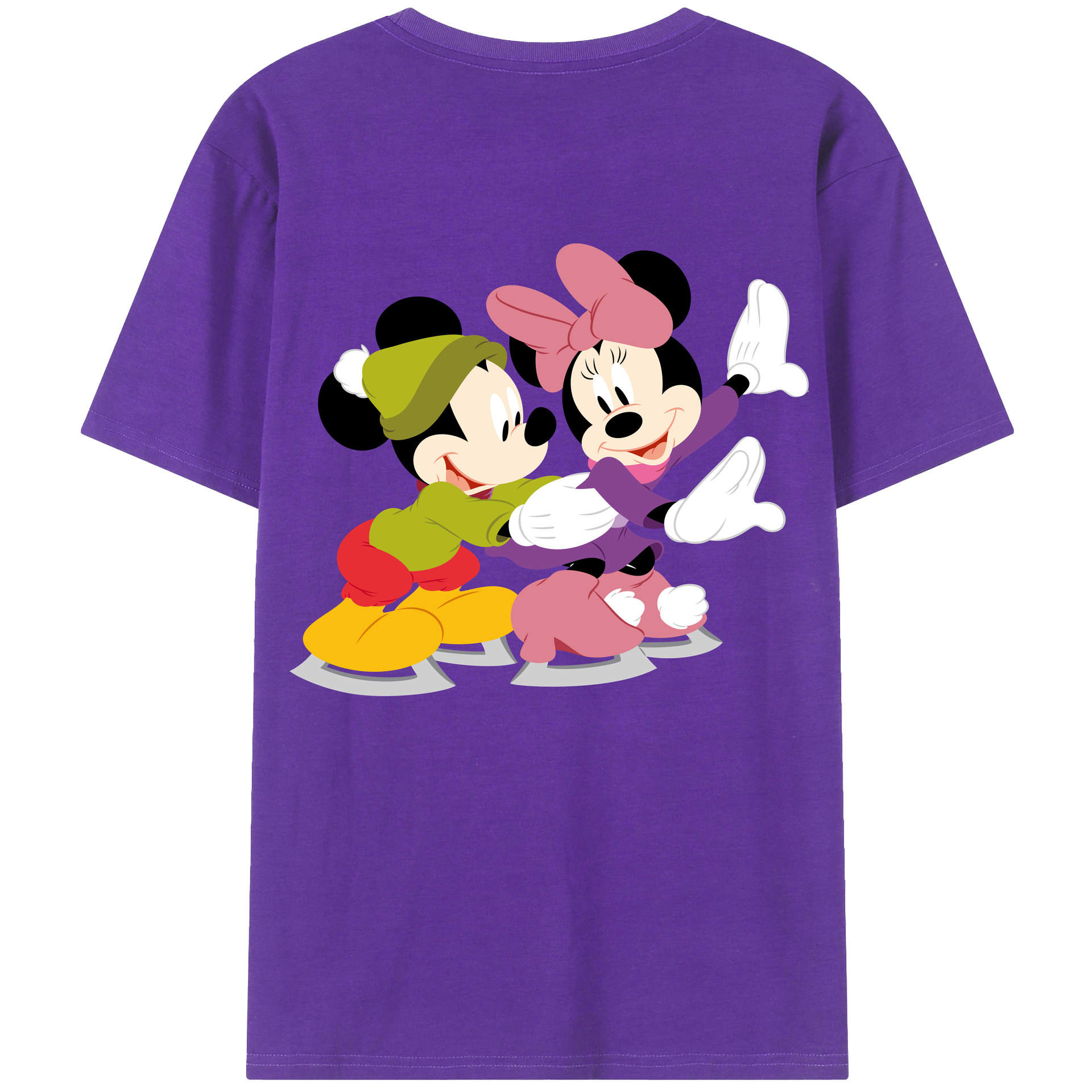 （画像用） ミッキーマウス Mickey Mouse 綿100％半袖Tシャツ（背面プリント）