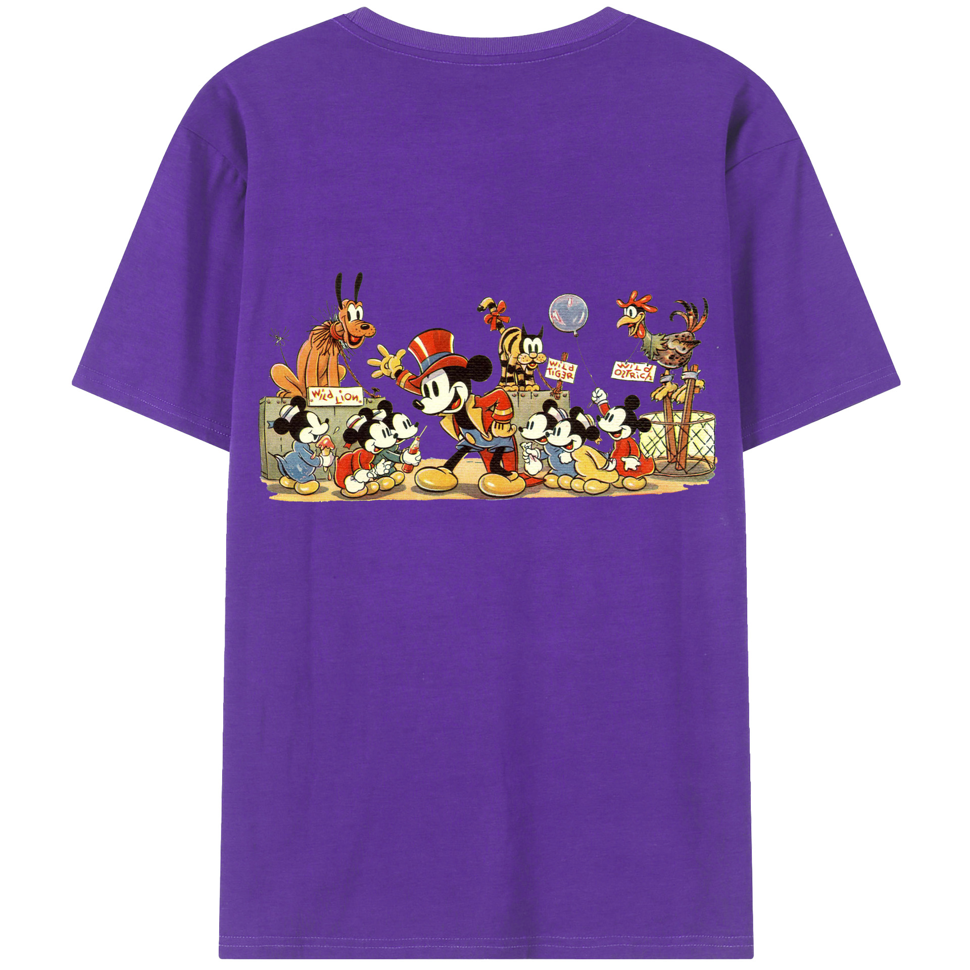 （画像用） ミッキーマウス Mickey Mouse 綿100％半袖Tシャツ（背面プリント）