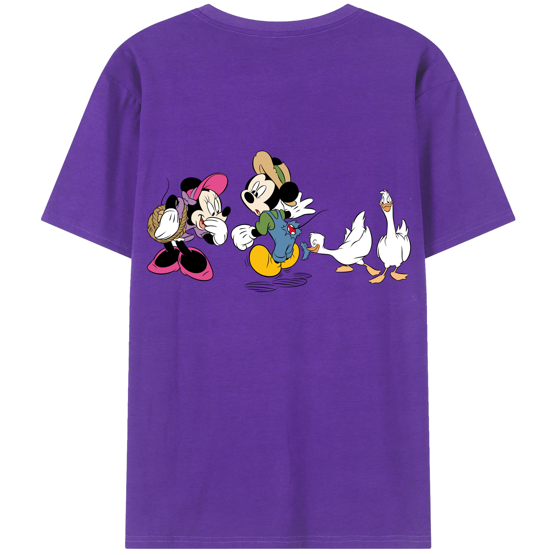 （画像用） ミッキーマウス Mickey Mouse 綿100％半袖Tシャツ（背面プリント）