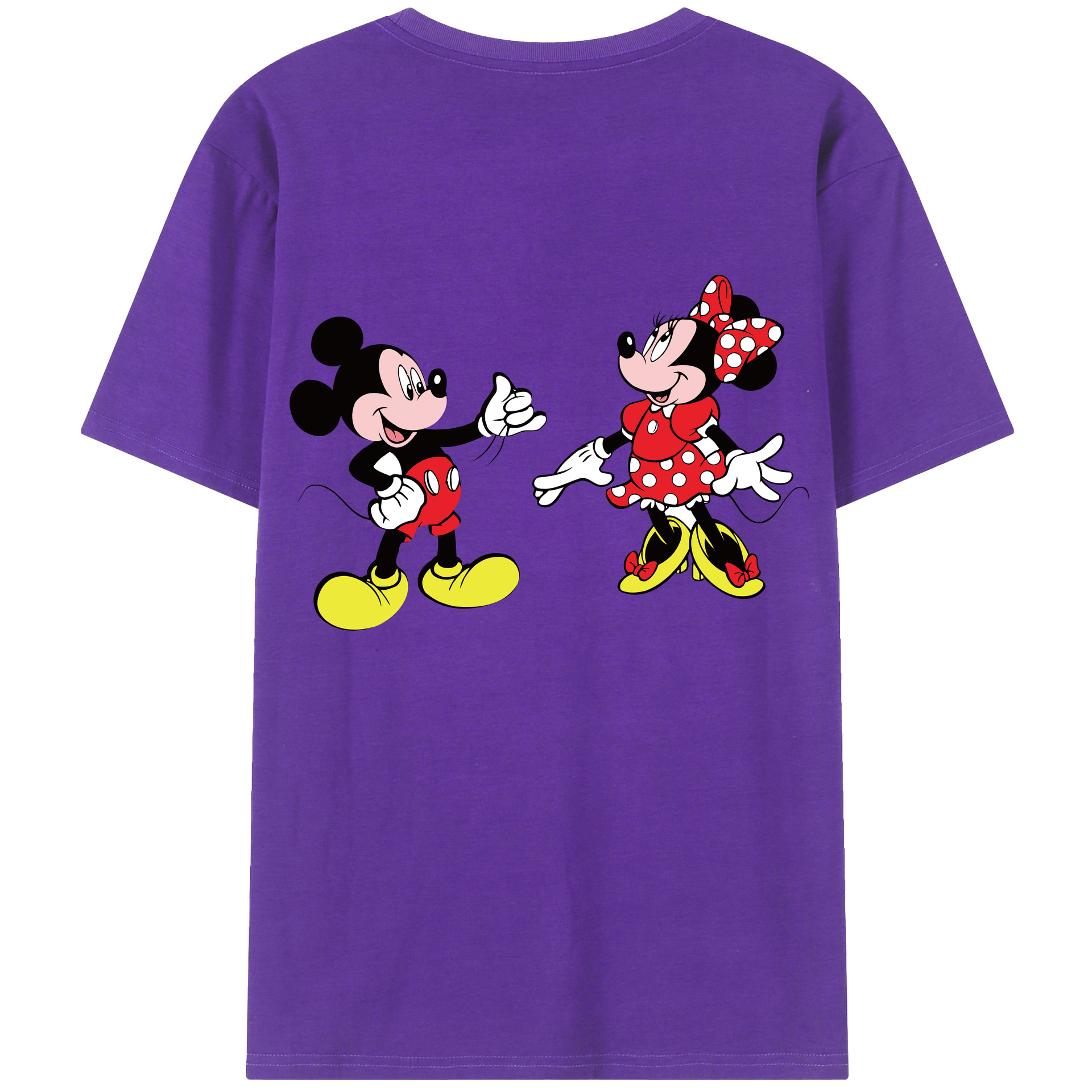（画像用） ミッキーマウス Mickey Mouse 綿100％半袖Tシャツ（背面プリント）