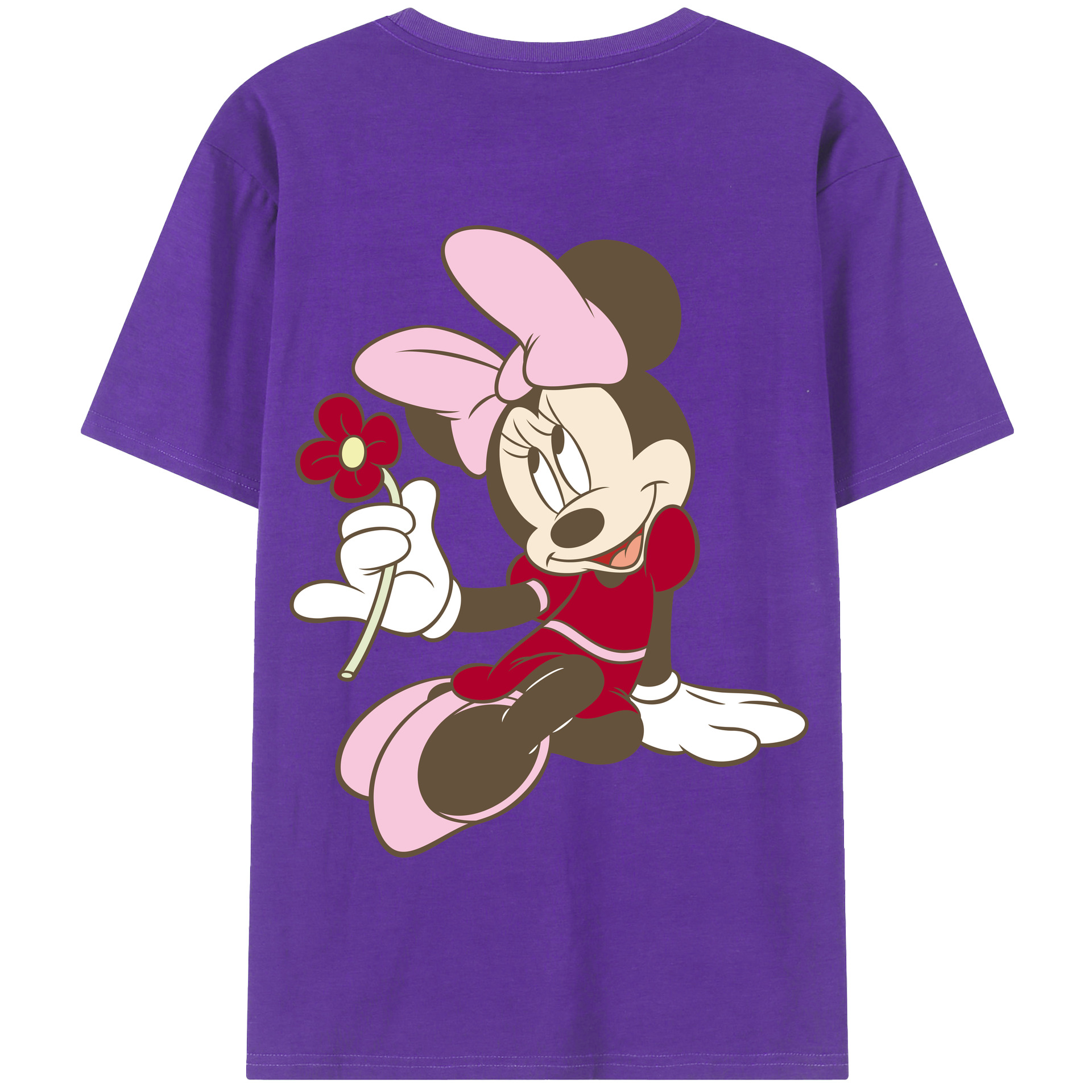 （画像用） ミッキーマウス Mickey Mouse 綿100％半袖Tシャツ（背面プリント）