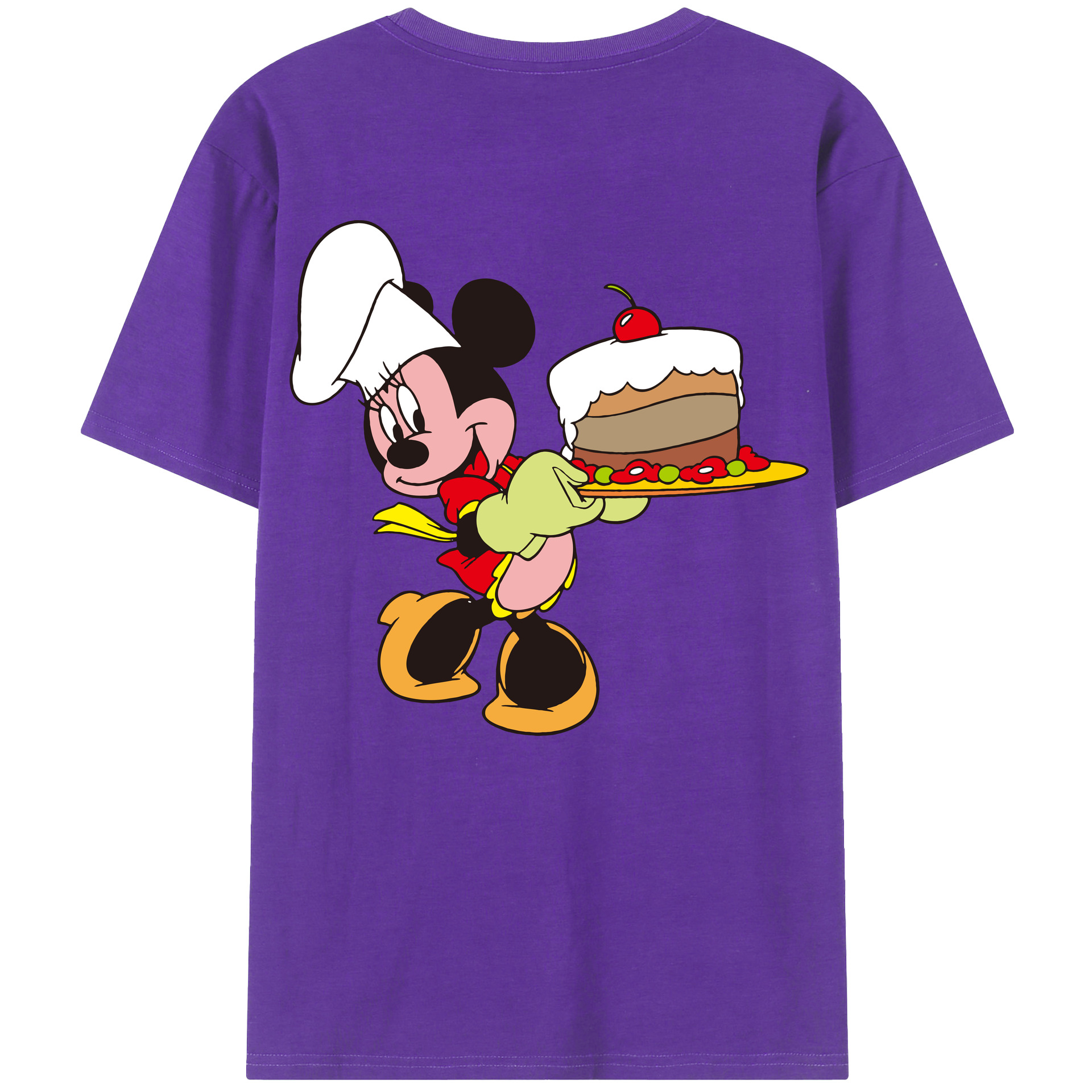 （画像用） ミッキーマウス Mickey Mouse 綿100％半袖Tシャツ（背面プリント）