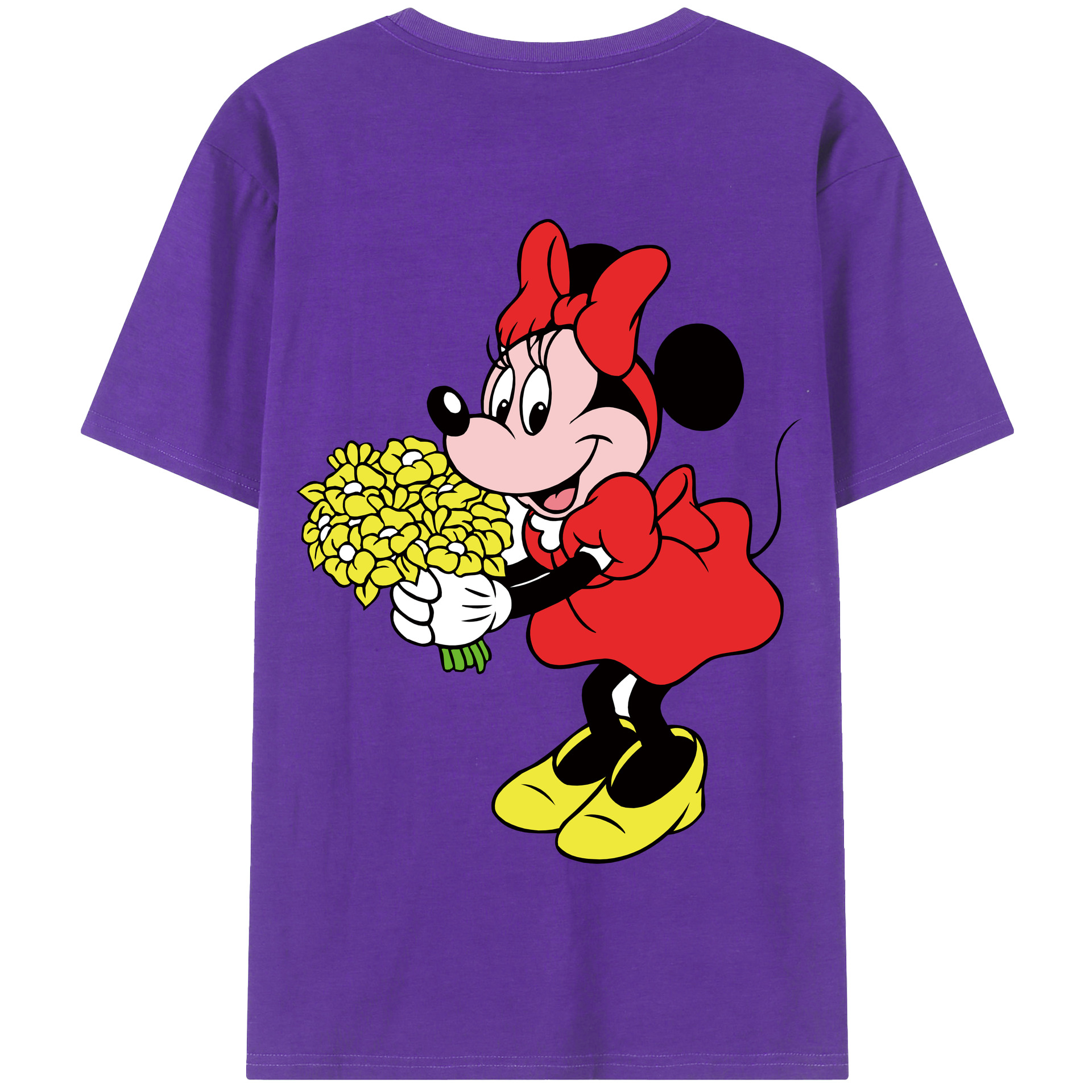 （画像用） ミッキーマウス Mickey Mouse 綿100％半袖Tシャツ（背面プリント）