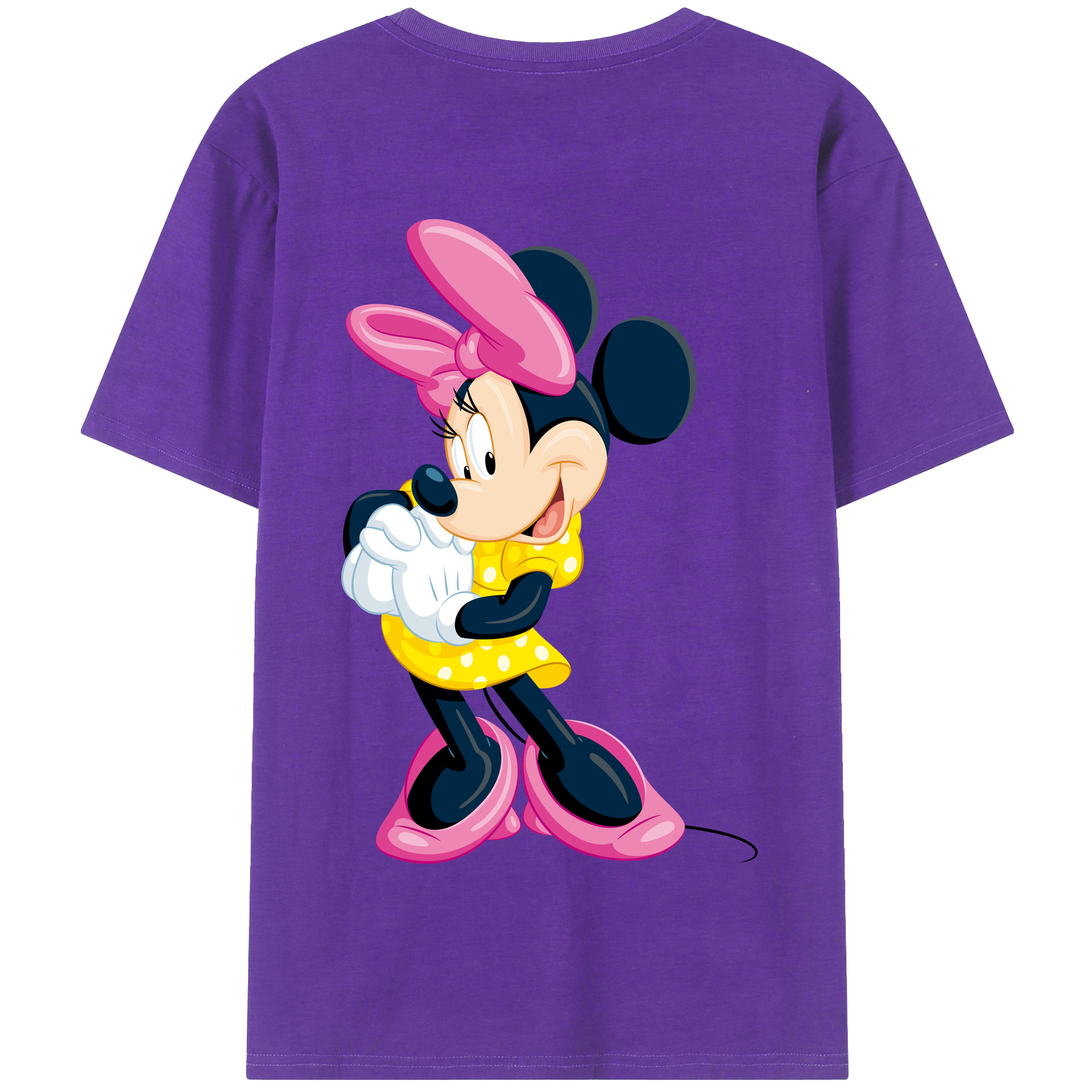 （画像用） ミッキーマウス Mickey Mouse 綿100％半袖Tシャツ（背面プリント）