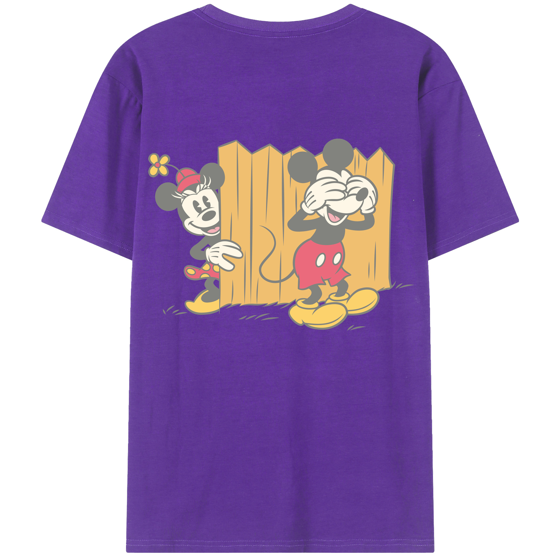 （画像用） ミッキーマウス Mickey Mouse 綿100％半袖Tシャツ（背面プリント）