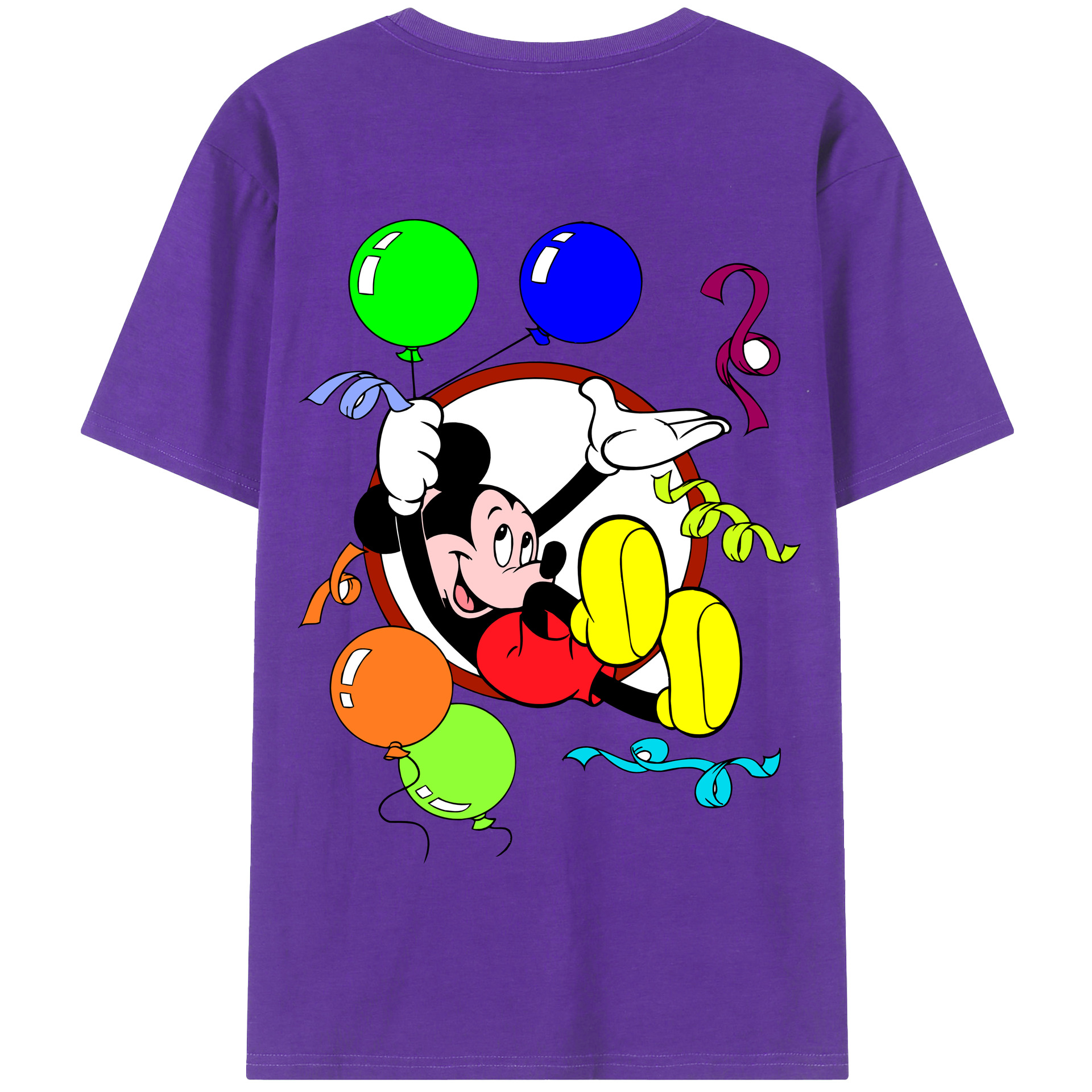 （画像用） ミッキーマウス Mickey Mouse 綿100％半袖Tシャツ（背面プリント）