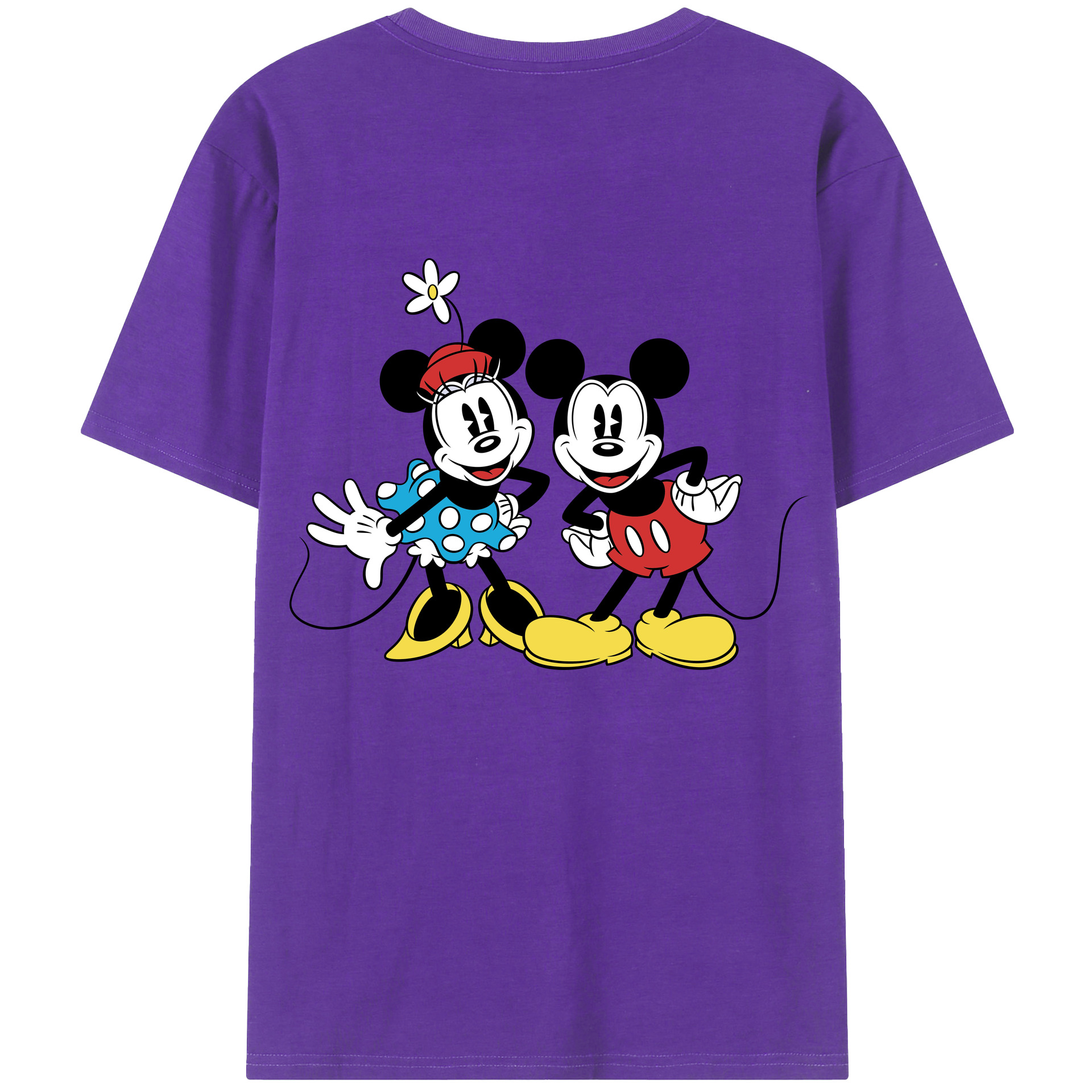 （画像用） ミッキーマウス Mickey Mouse 綿100％半袖Tシャツ（背面プリント）