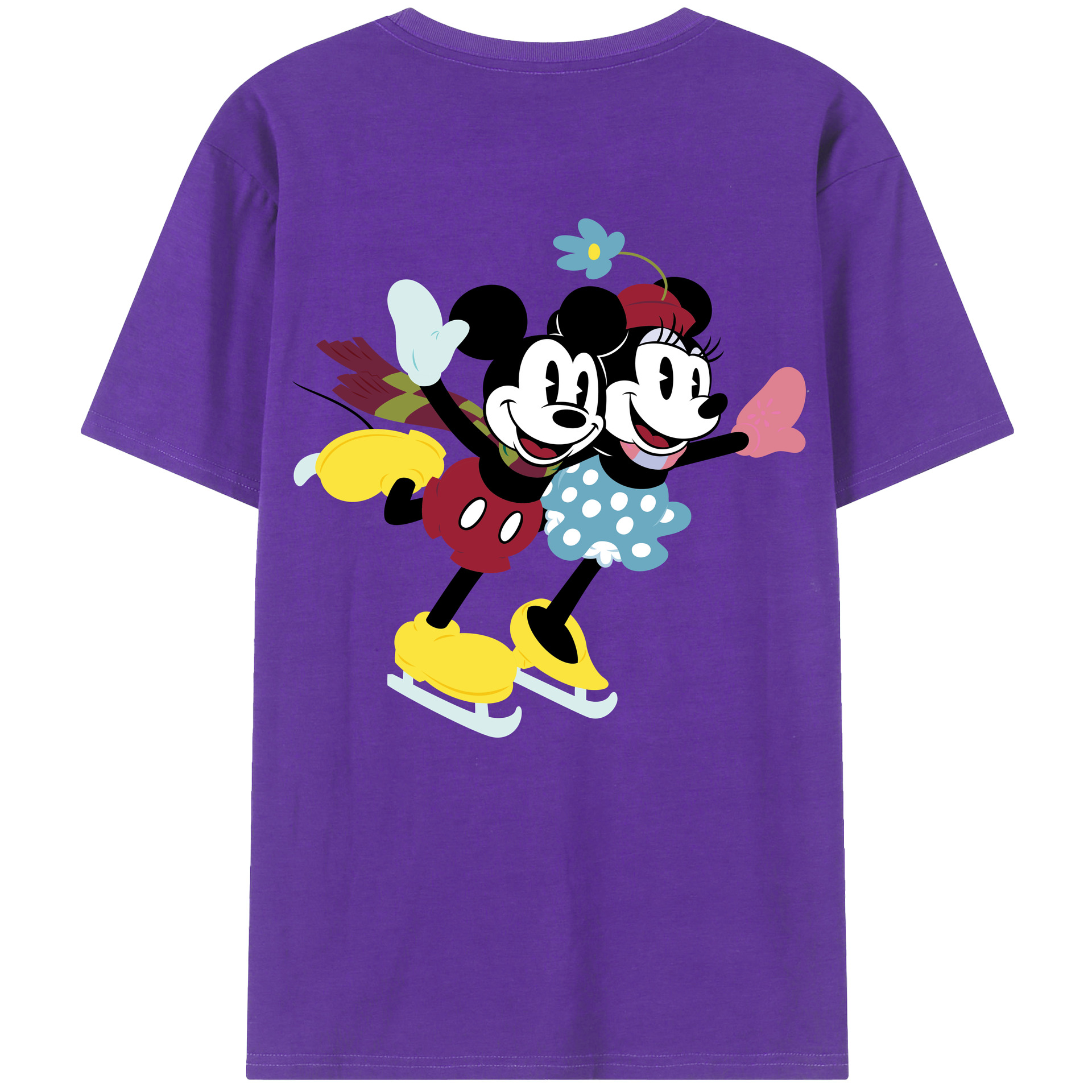 （画像用） ミッキーマウス Mickey Mouse 綿100％半袖Tシャツ（背面プリント）