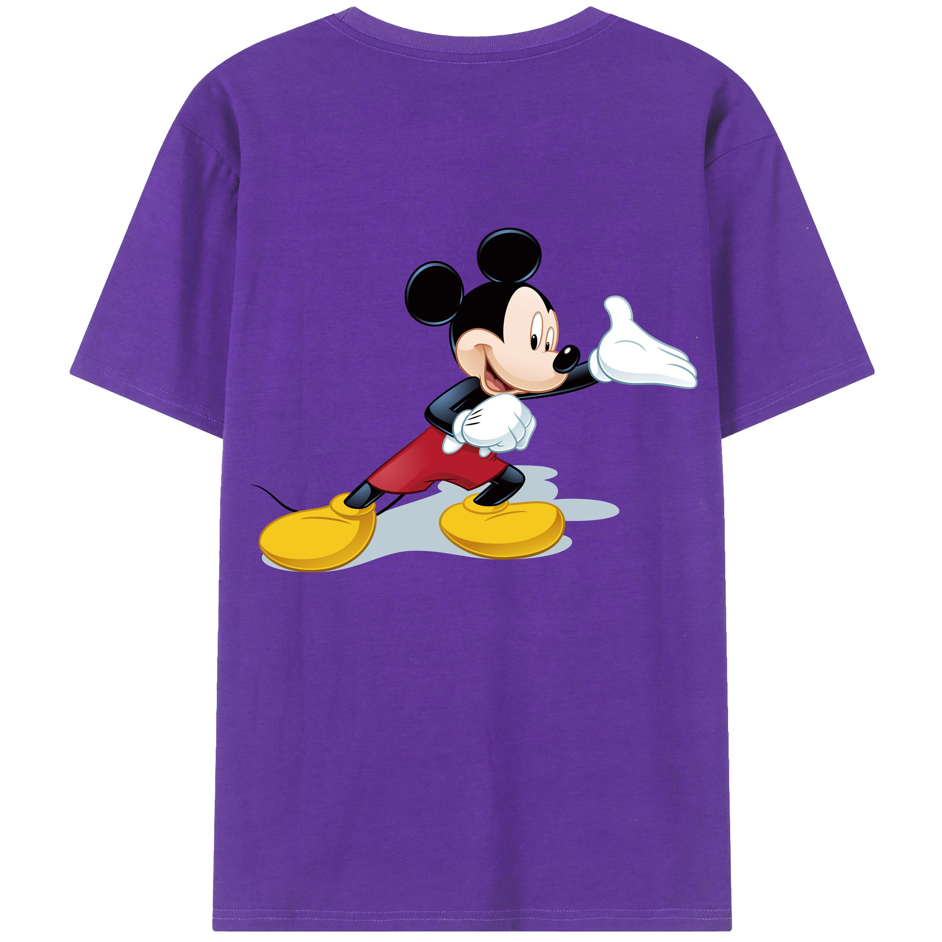 （画像用） ミッキーマウス Mickey Mouse 綿100％半袖Tシャツ（背面プリント）