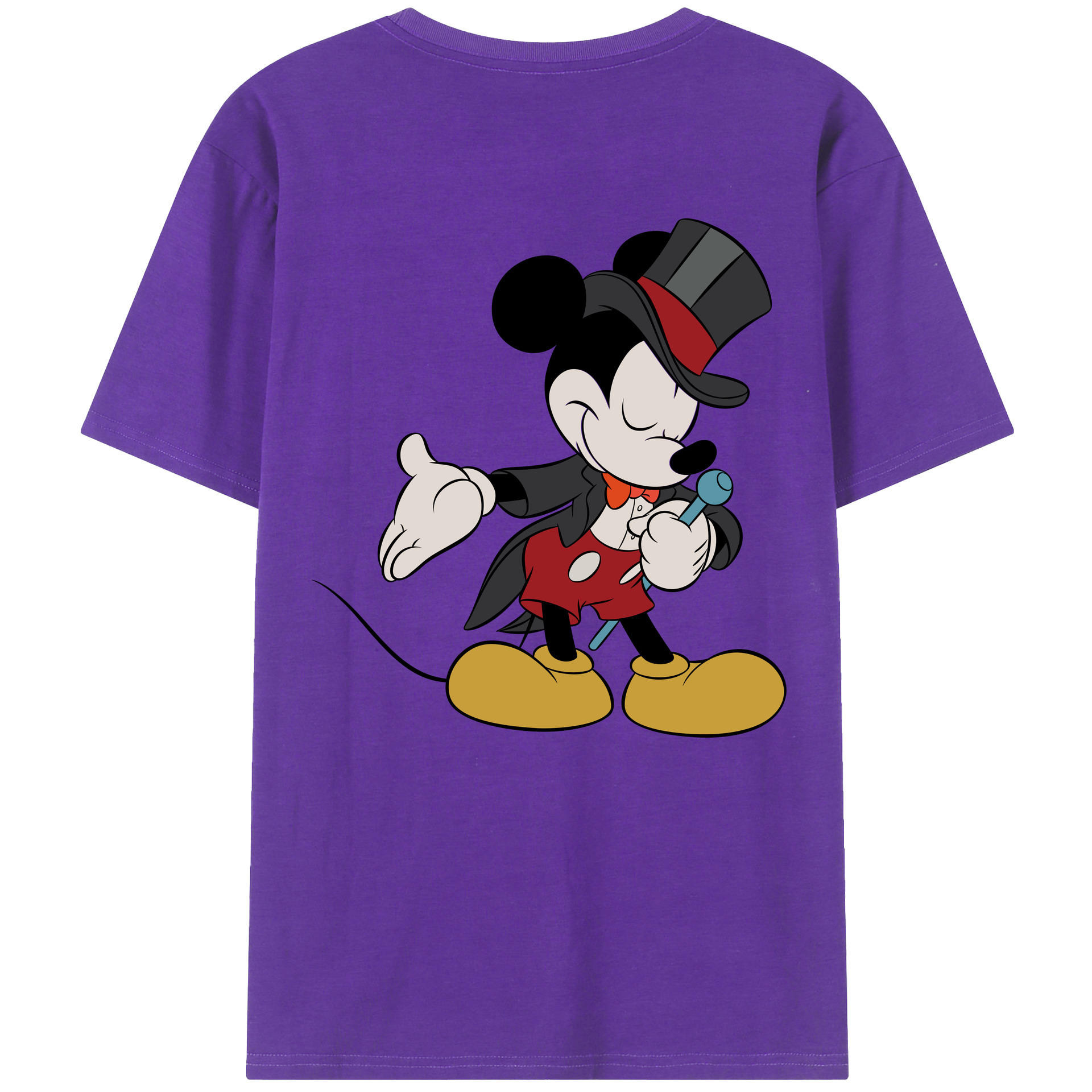 （画像用） ミッキーマウス Mickey Mouse 綿100％半袖Tシャツ（背面プリント）
