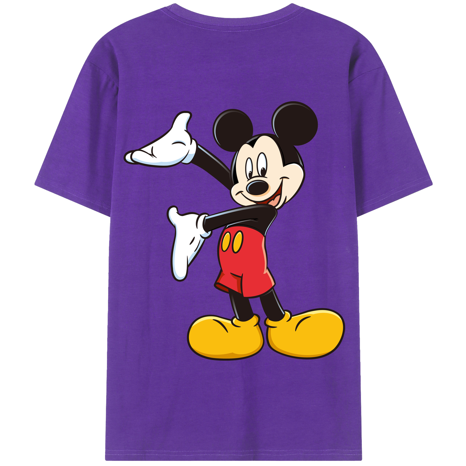 （画像用） ミッキーマウス Mickey Mouse 綿100％半袖Tシャツ（背面プリント）