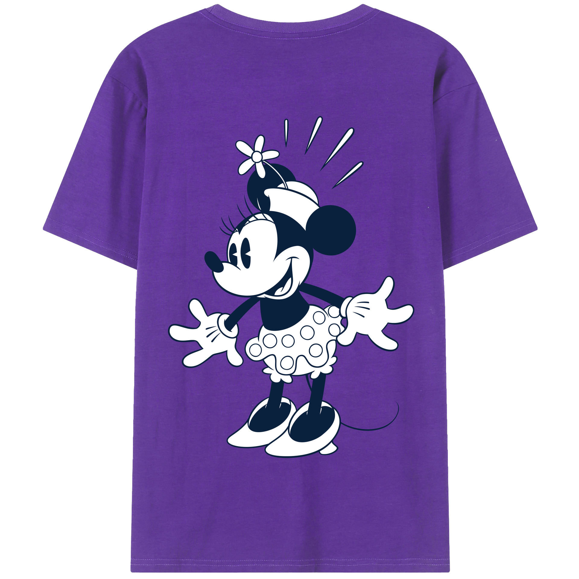 （画像用） ミッキーマウス Mickey Mouse 綿100％半袖Tシャツ（背面プリント）
