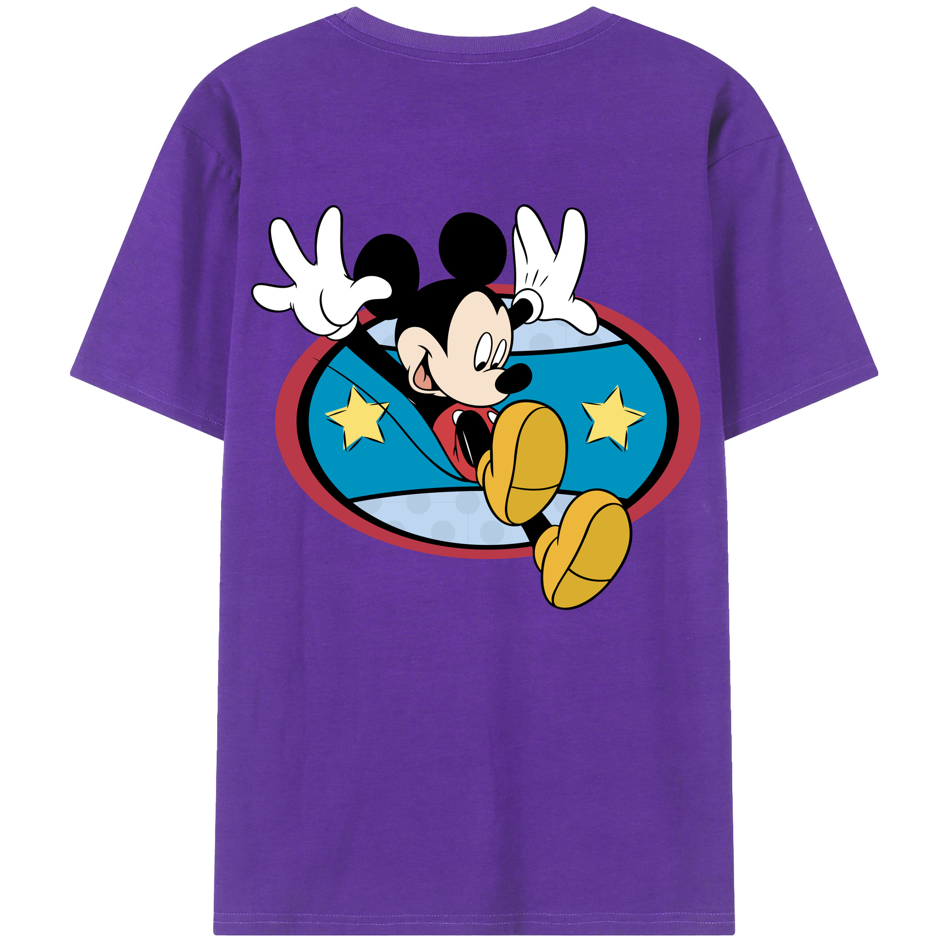 （画像用） ミッキーマウス Mickey Mouse 綿100％半袖Tシャツ（背面プリント）