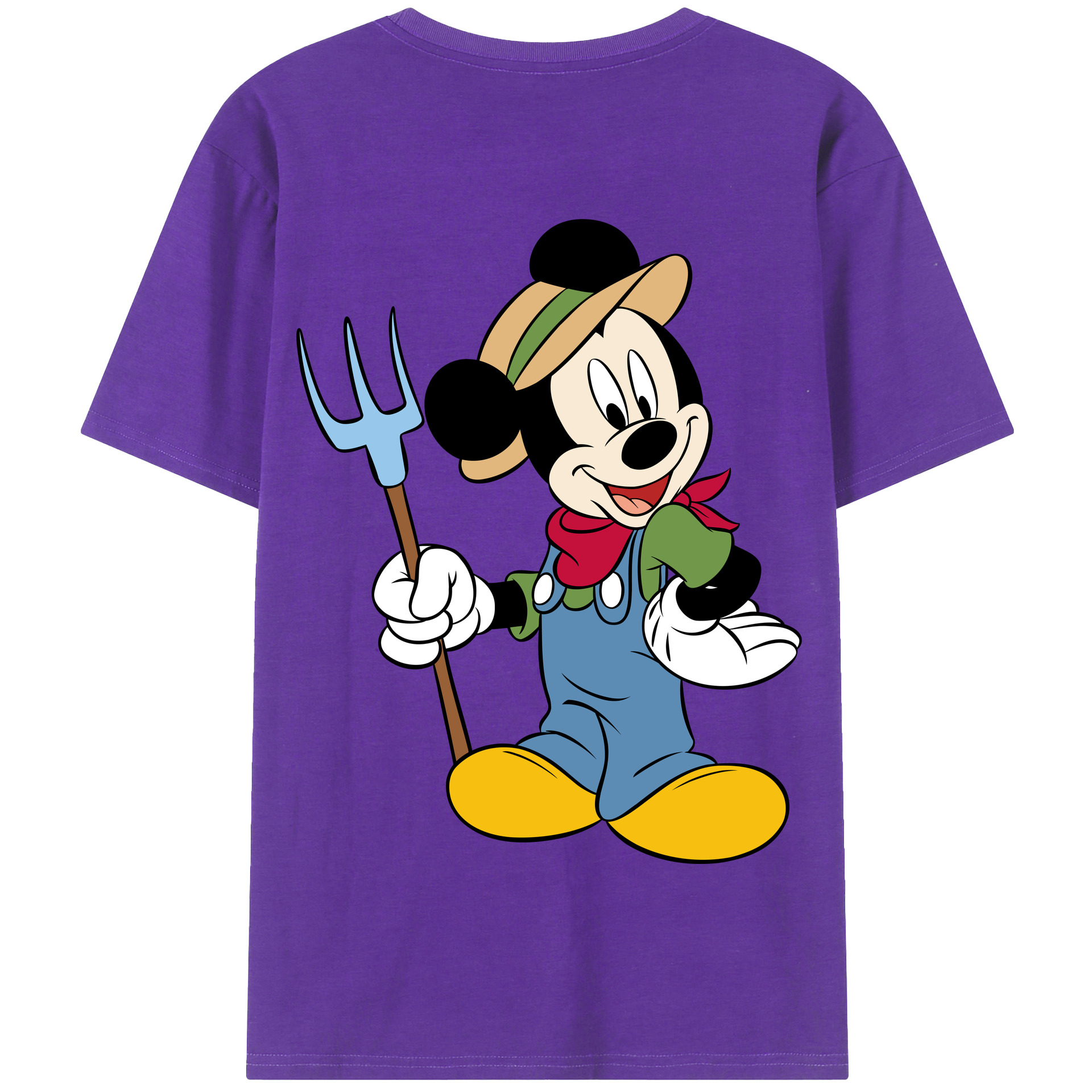 （画像用） ミッキーマウス Mickey Mouse 綿100％半袖Tシャツ（背面プリント）
