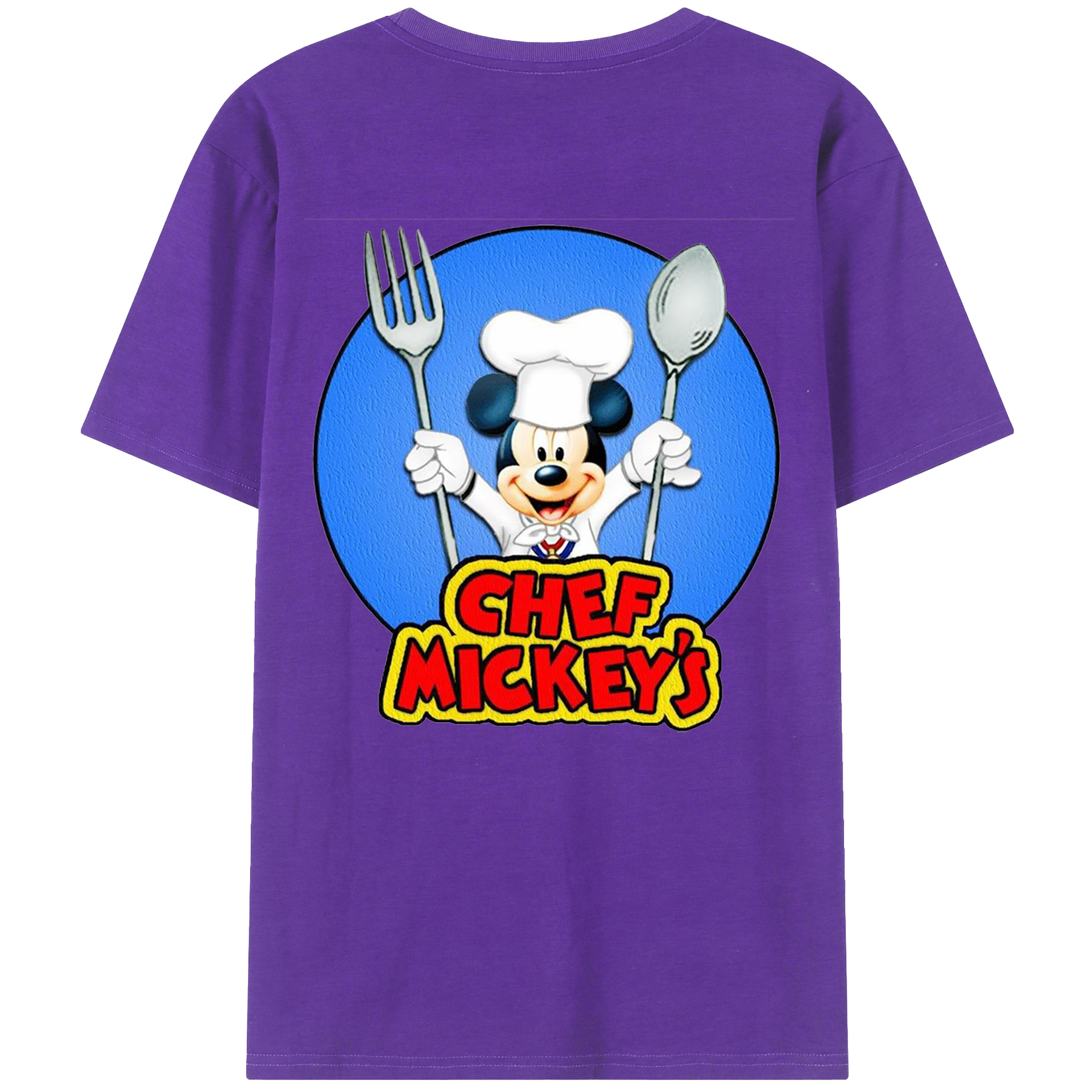 （画像用） ミッキーマウス Mickey Mouse 綿100％半袖Tシャツ（背面プリント）