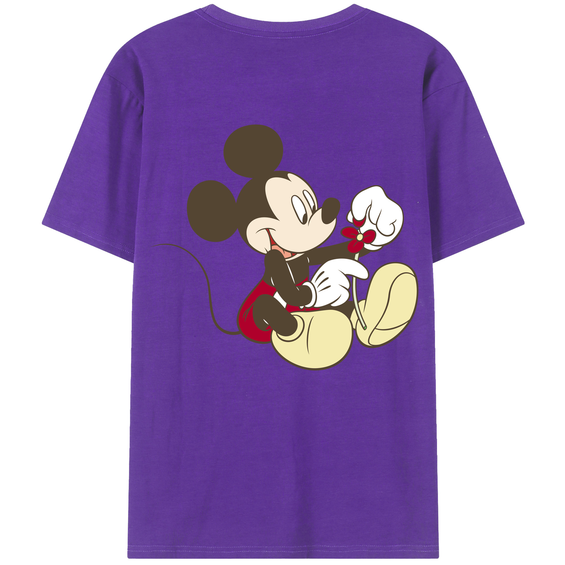 （画像用） ミッキーマウス Mickey Mouse 綿100％半袖Tシャツ（背面プリント）