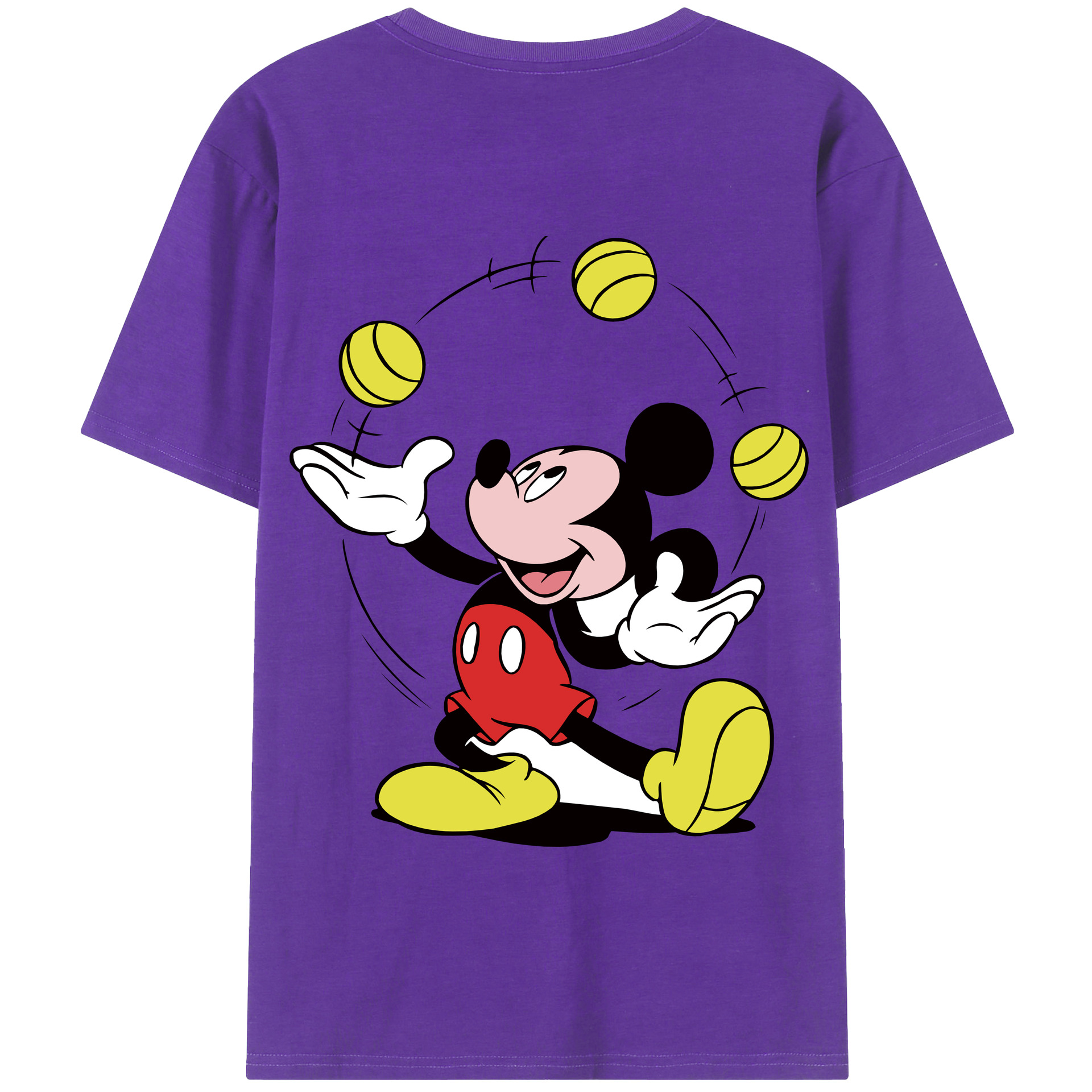 （画像用） ミッキーマウス Mickey Mouse 綿100％半袖Tシャツ（背面プリント）
