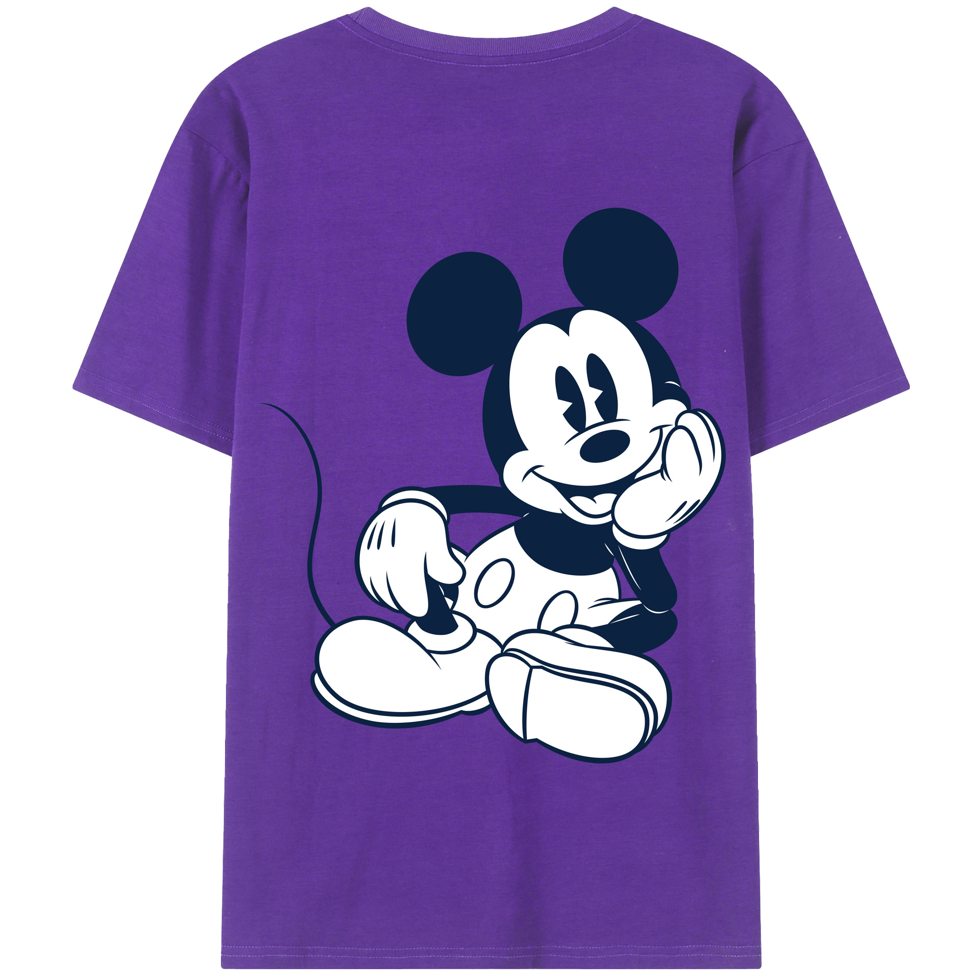 （画像用） ミッキーマウス Mickey Mouse 綿100％半袖Tシャツ（背面プリント）