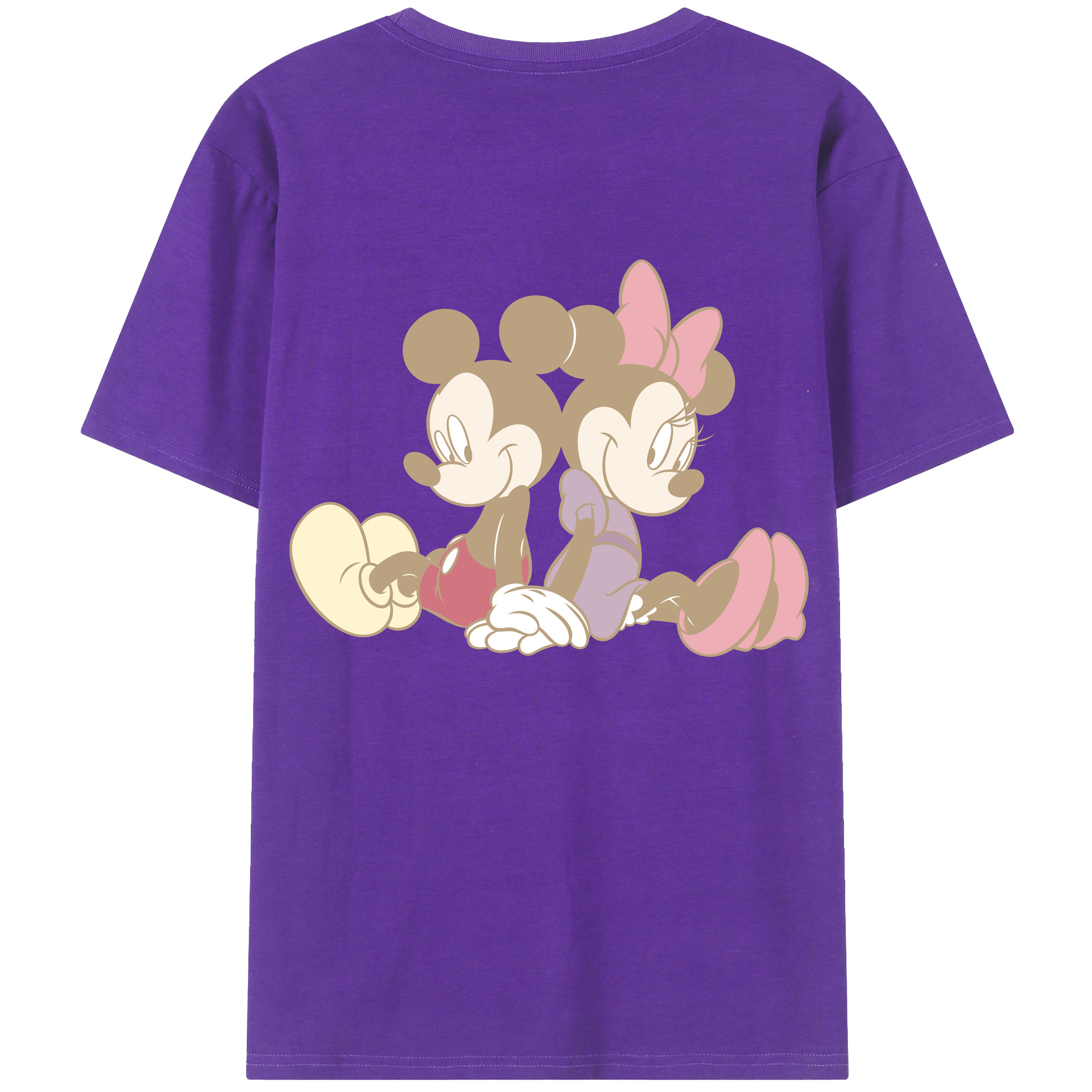 （画像用） ミッキーマウス Mickey Mouse 綿100％半袖Tシャツ（背面プリント）