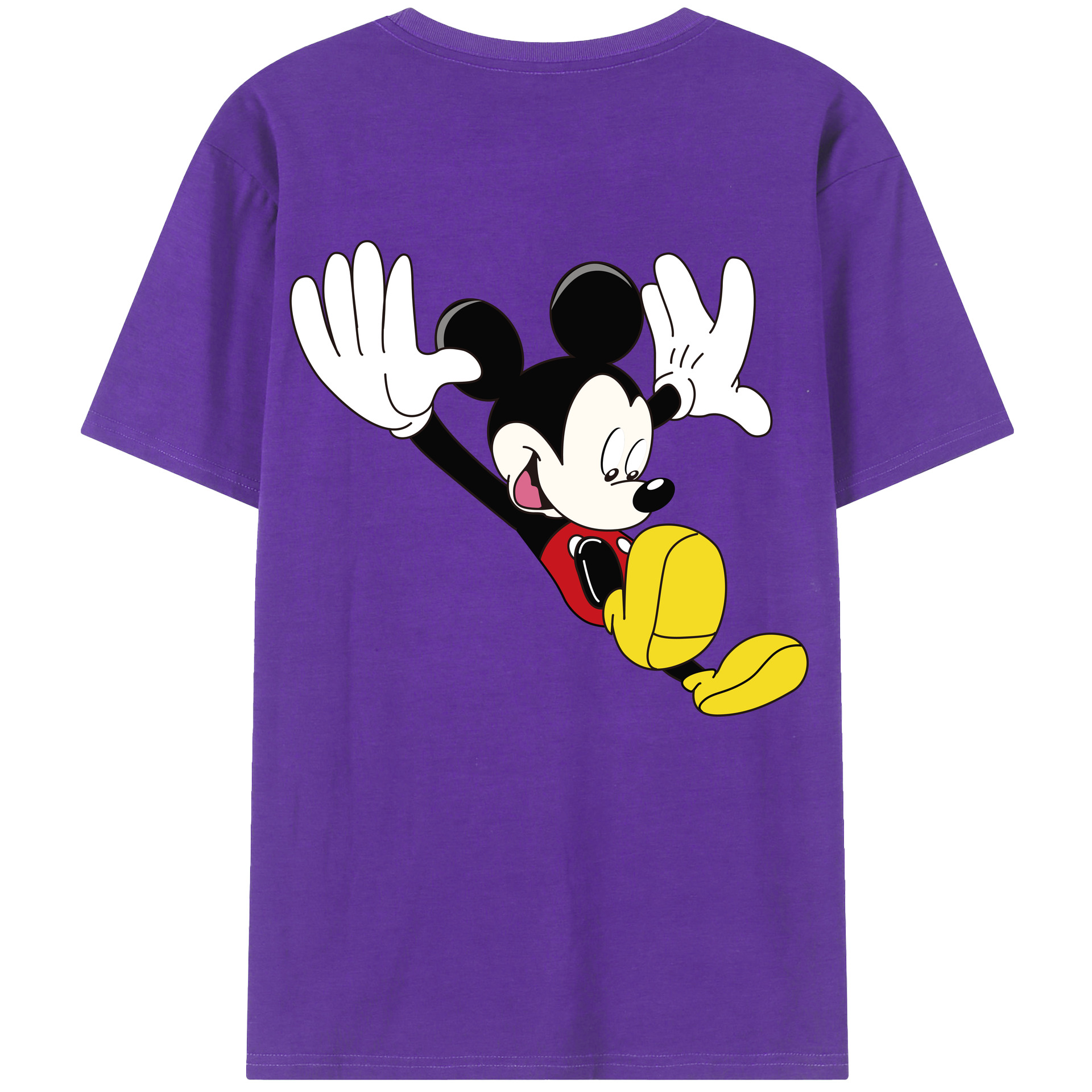 （画像用） ミッキーマウス Mickey Mouse 綿100％半袖Tシャツ（背面プリント）