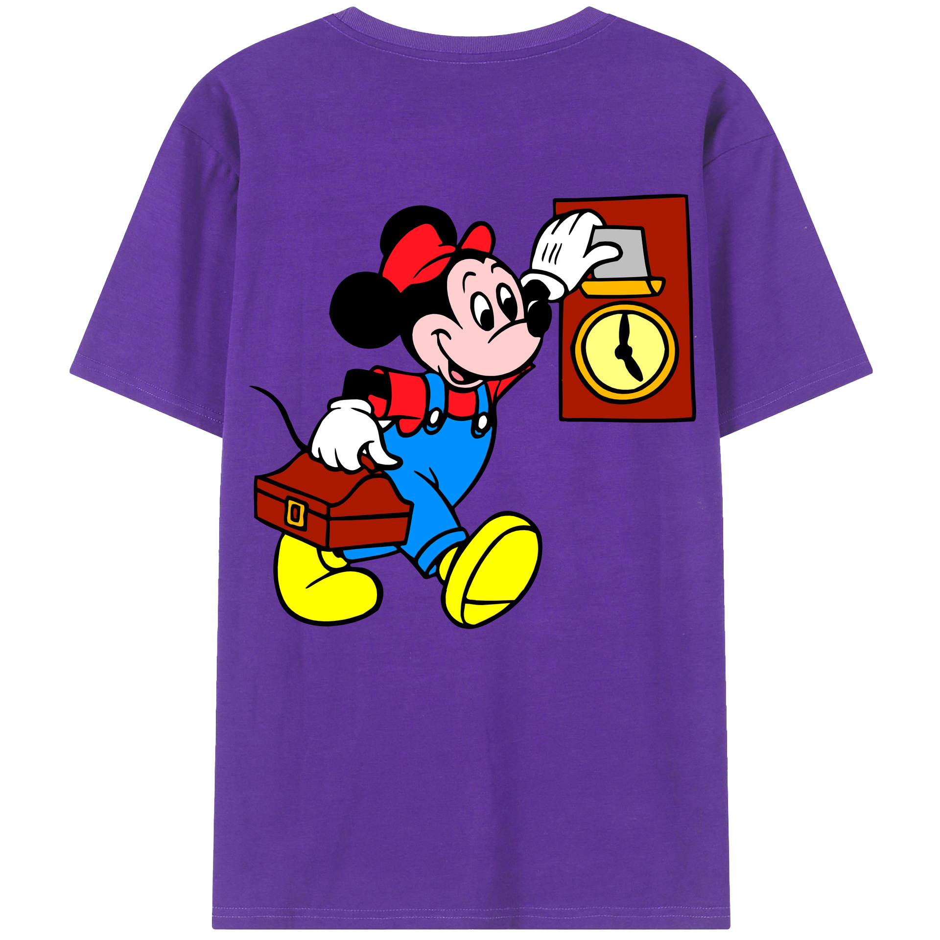 （画像用） ミッキーマウス Mickey Mouse 綿100％半袖Tシャツ（背面プリント）