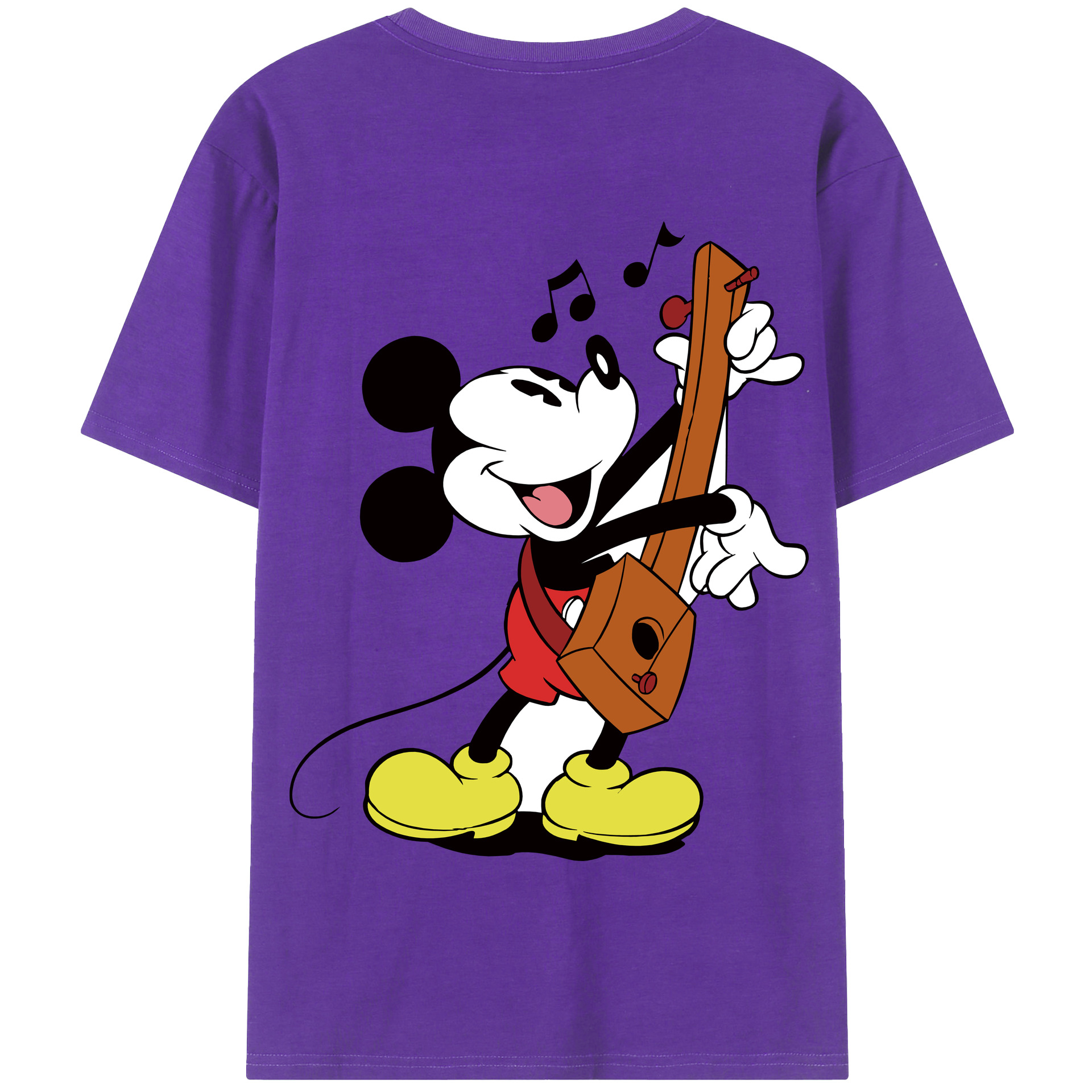 （画像用） ミッキーマウス Mickey Mouse 綿100％半袖Tシャツ（背面プリント）