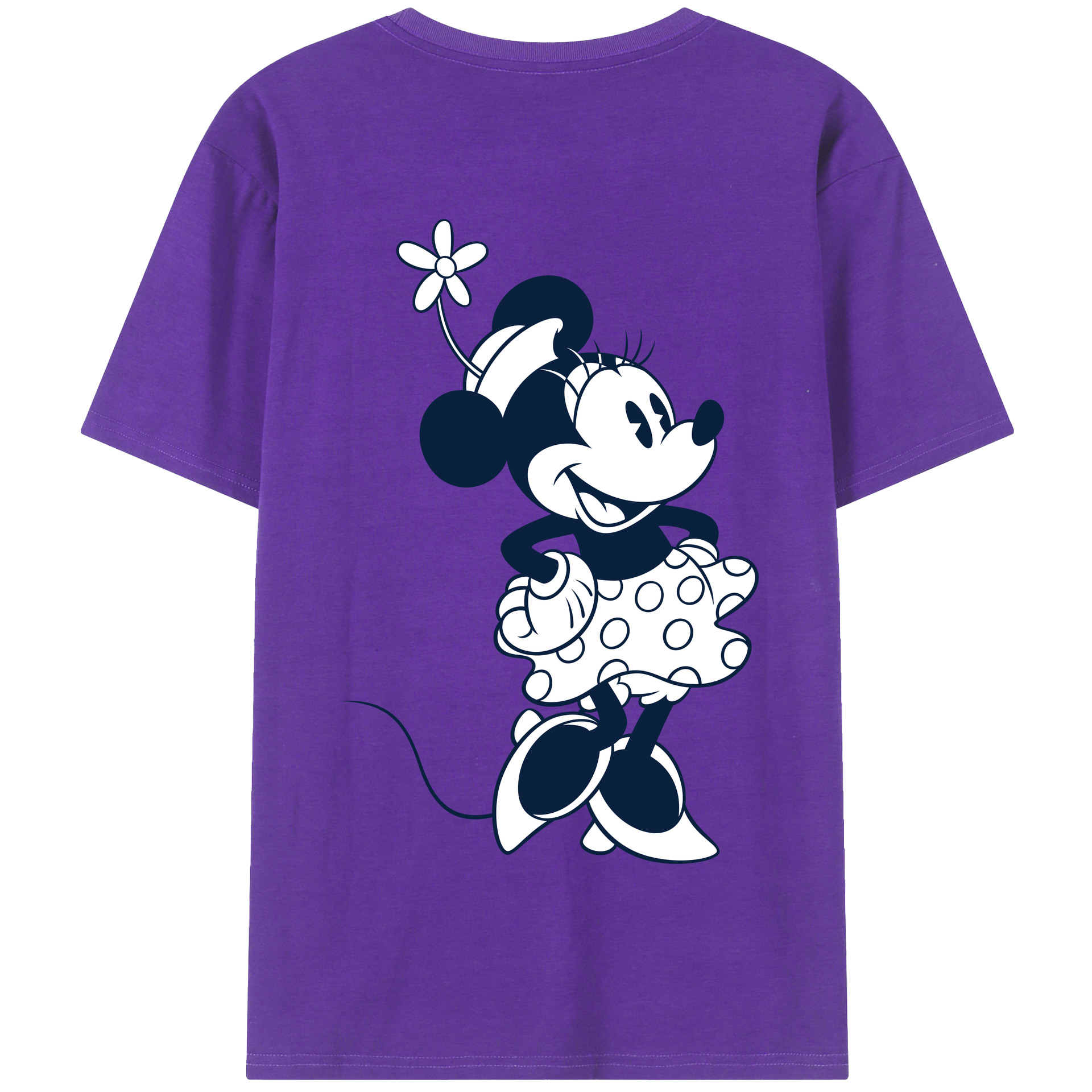 （画像用） ミッキーマウス Mickey Mouse 綿100％半袖Tシャツ（背面プリント）
