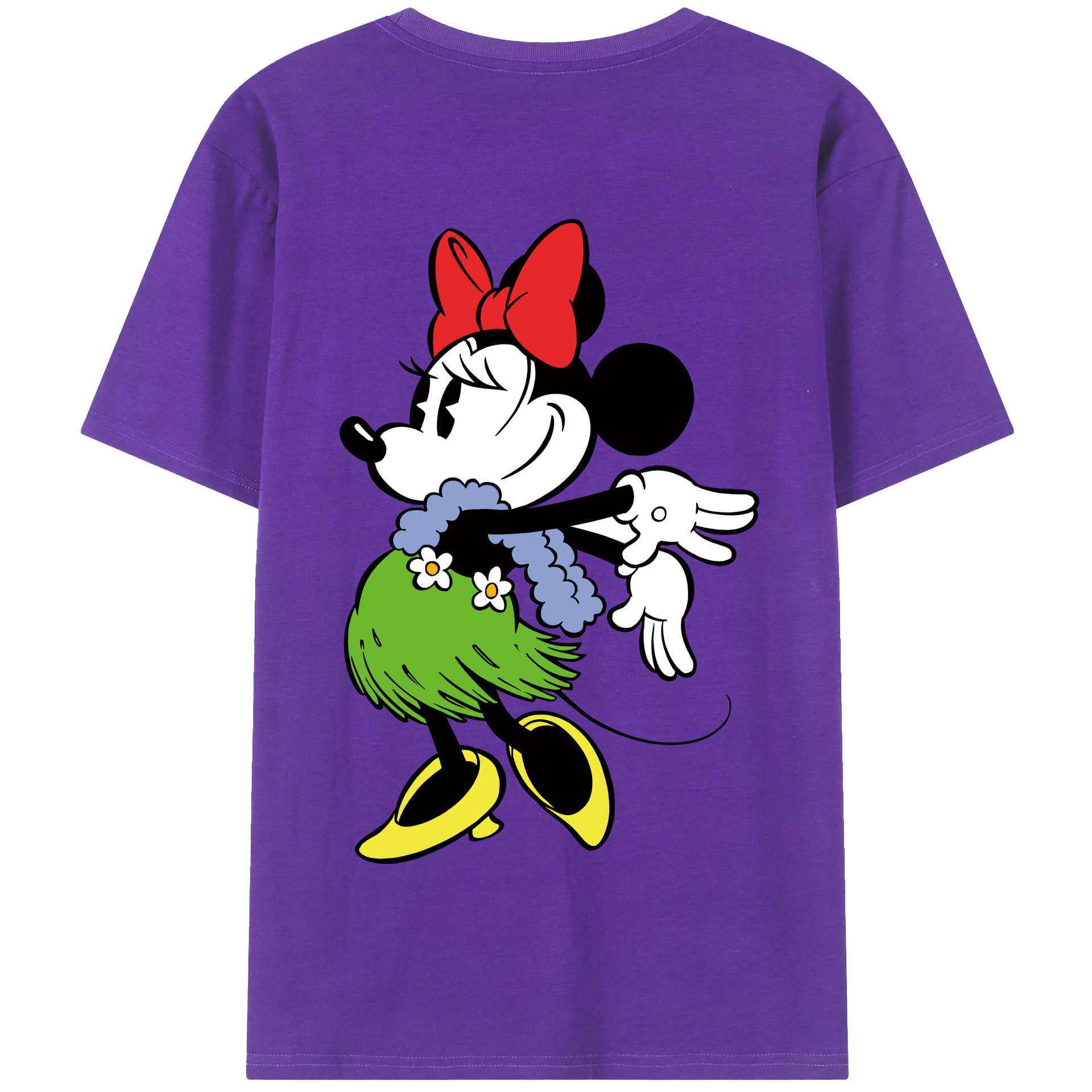 （画像用） ミッキーマウス Mickey Mouse 綿100％半袖Tシャツ（背面プリント）