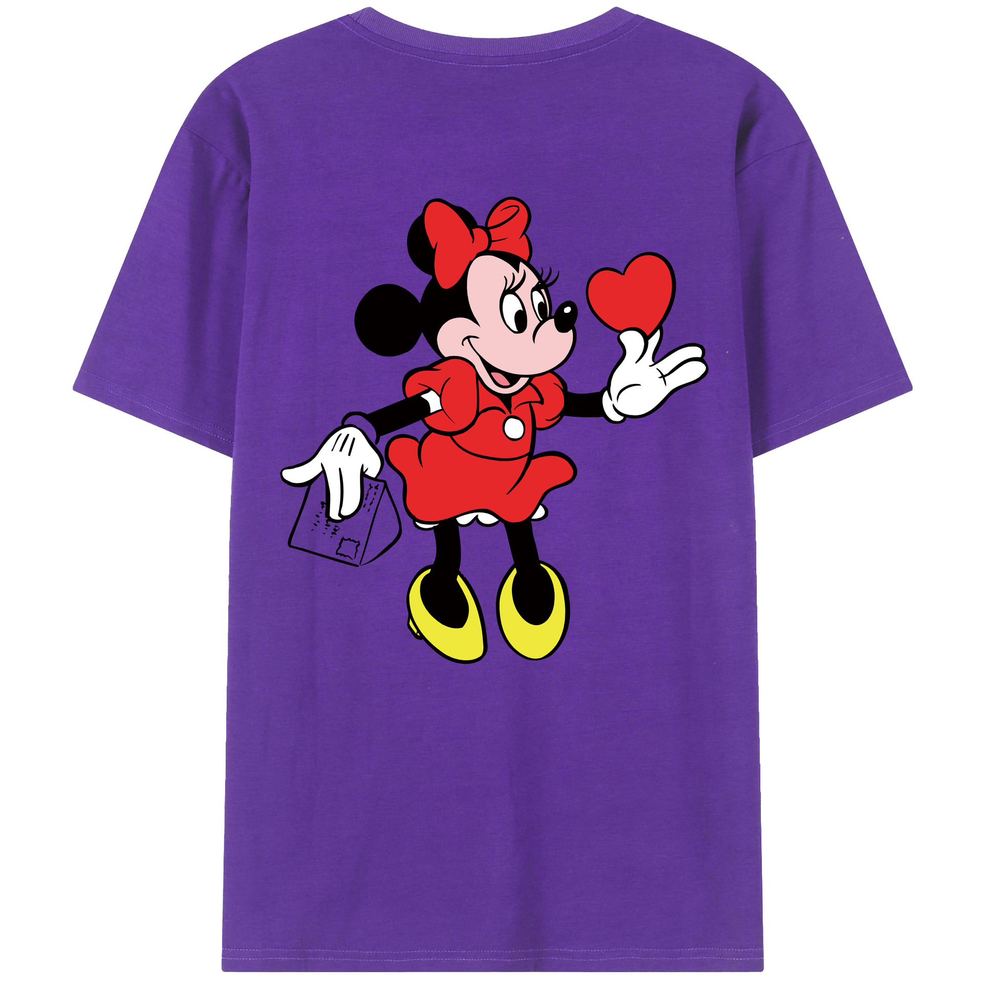 （画像用） ミッキーマウス Mickey Mouse 綿100％半袖Tシャツ（背面プリント）