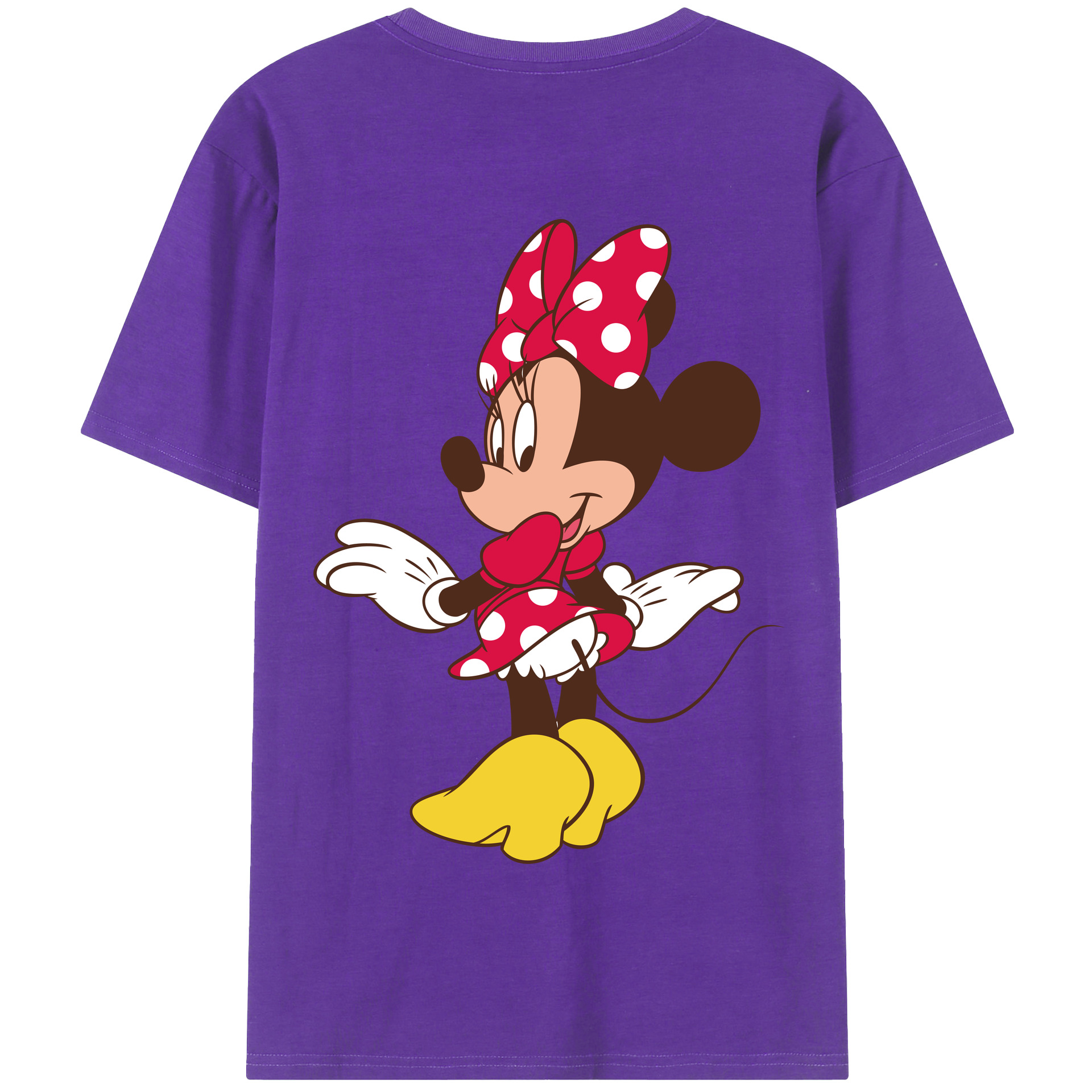 （画像用） ミッキーマウス Mickey Mouse 綿100％半袖Tシャツ（背面プリント）