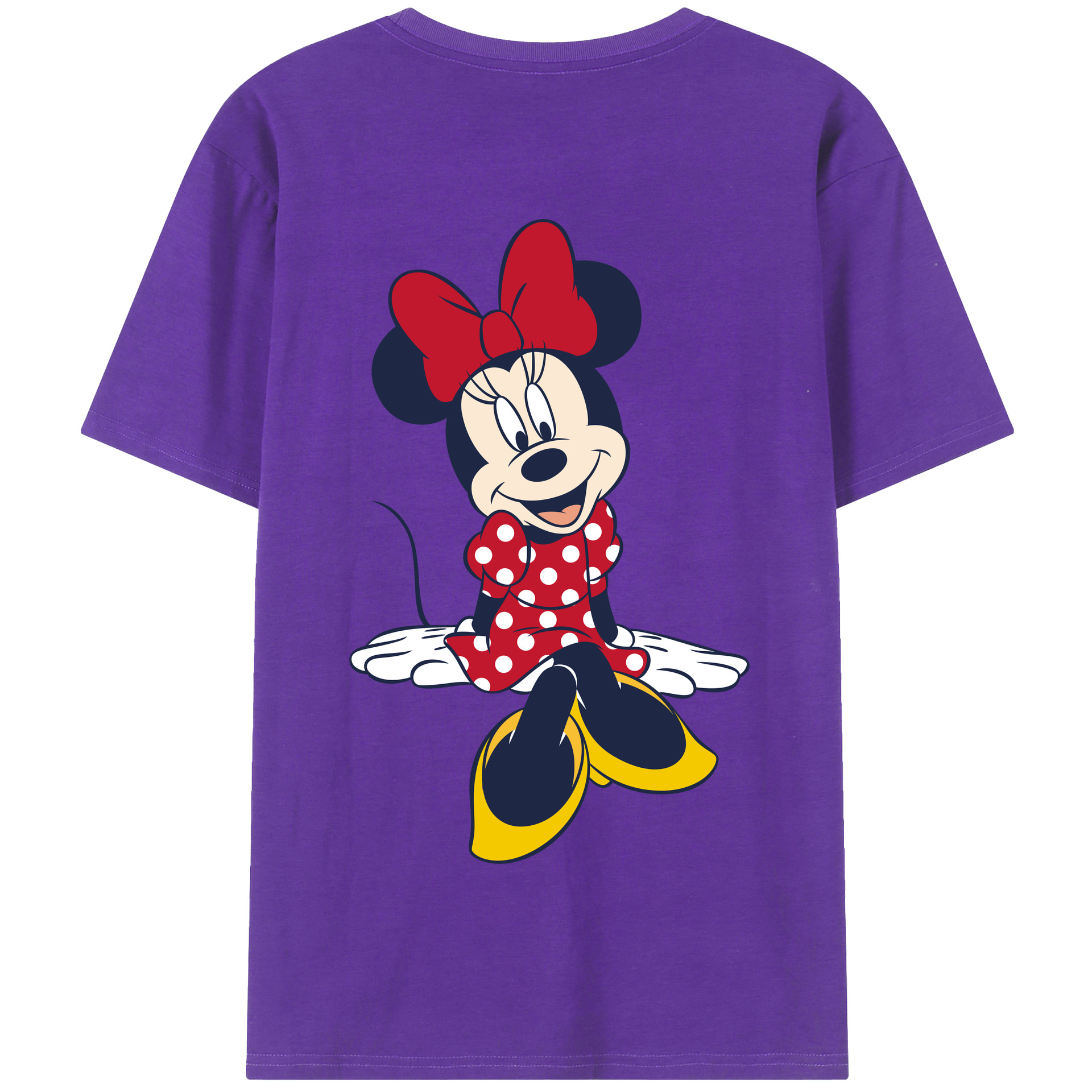 （画像用） ミッキーマウス Mickey Mouse 綿100％半袖Tシャツ（背面プリント）