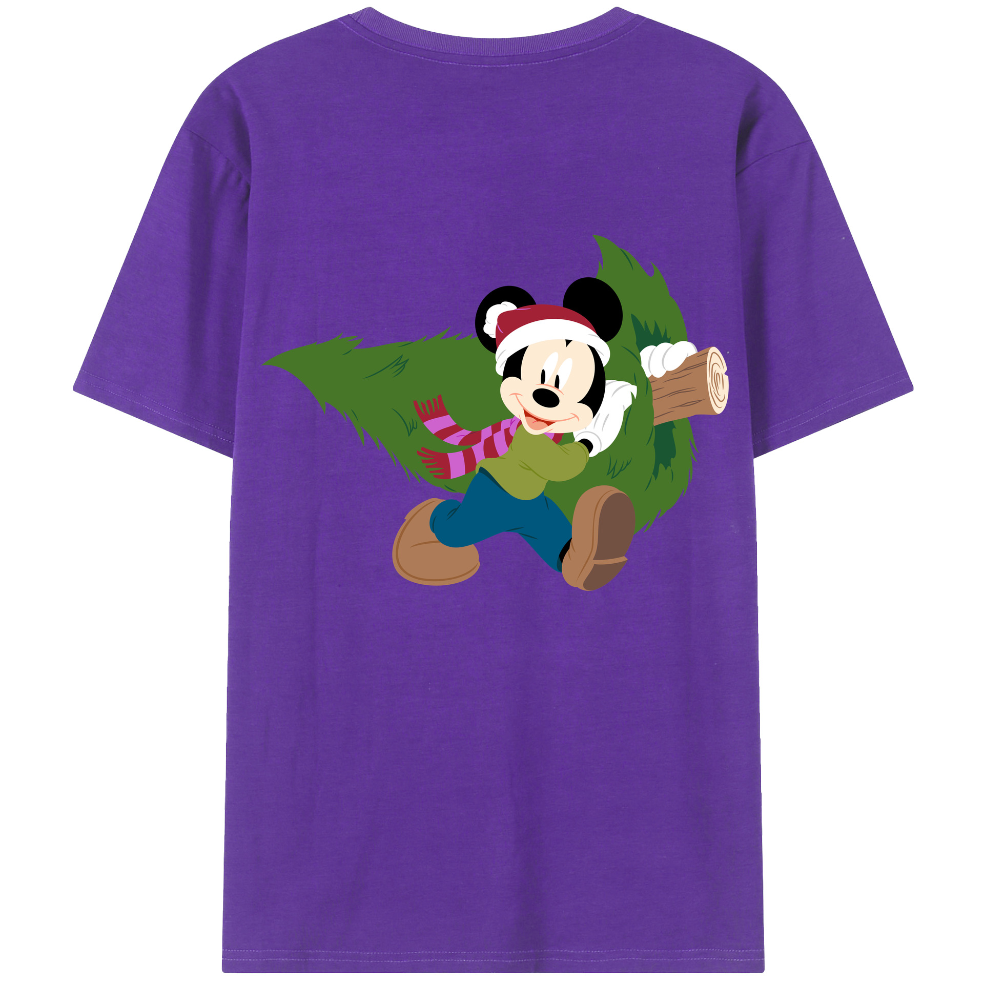（画像用） ミッキーマウス Mickey Mouse 綿100％半袖Tシャツ（背面プリント）
