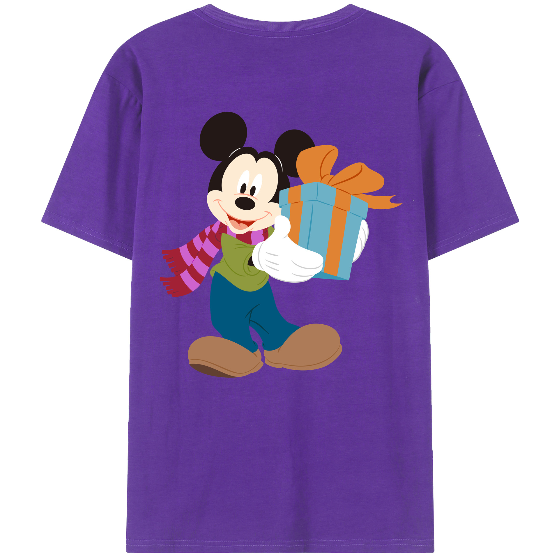 （画像用） ミッキーマウス Mickey Mouse 綿100％半袖Tシャツ（背面プリント）
