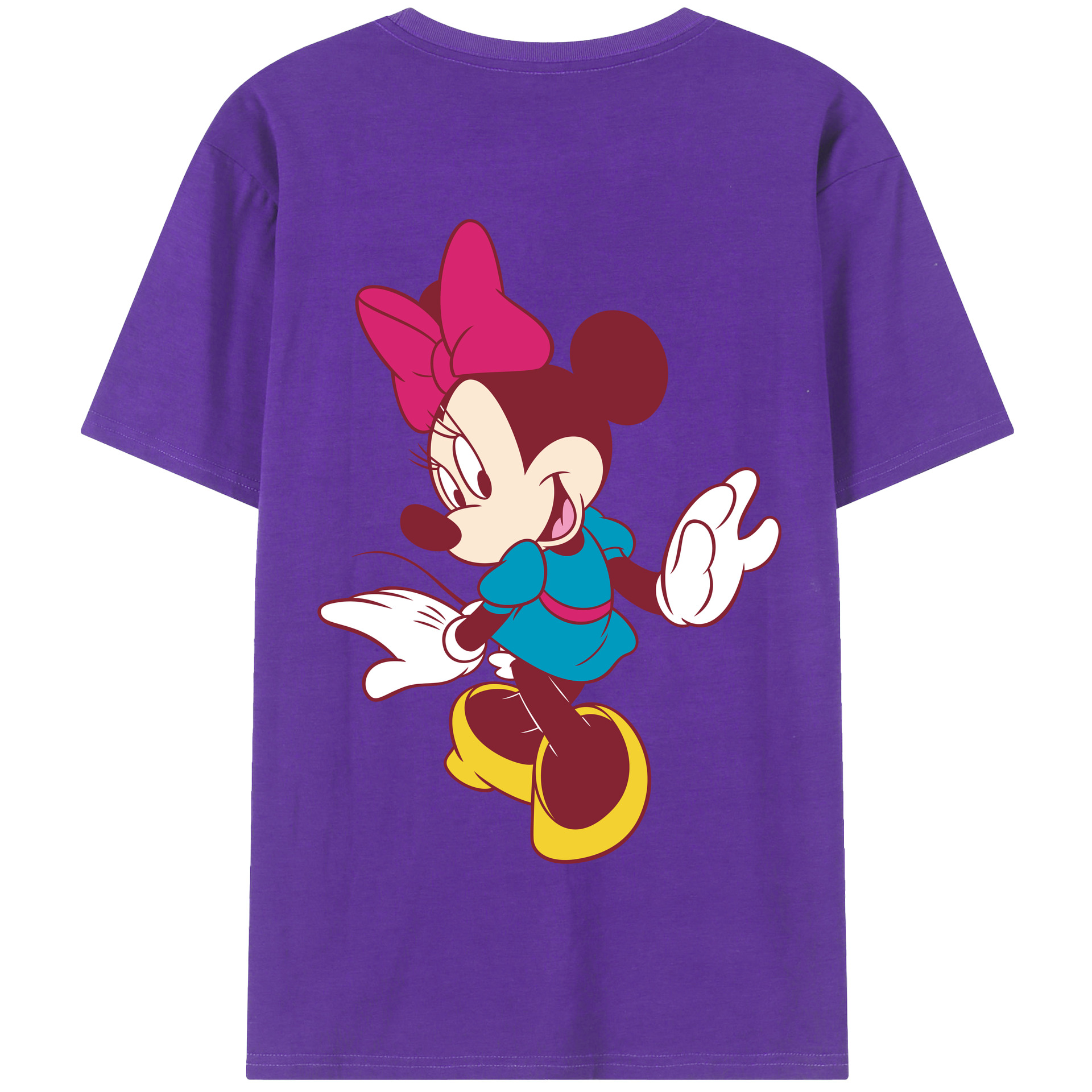 （画像用） ミッキーマウス Mickey Mouse 綿100％半袖Tシャツ（背面プリント）