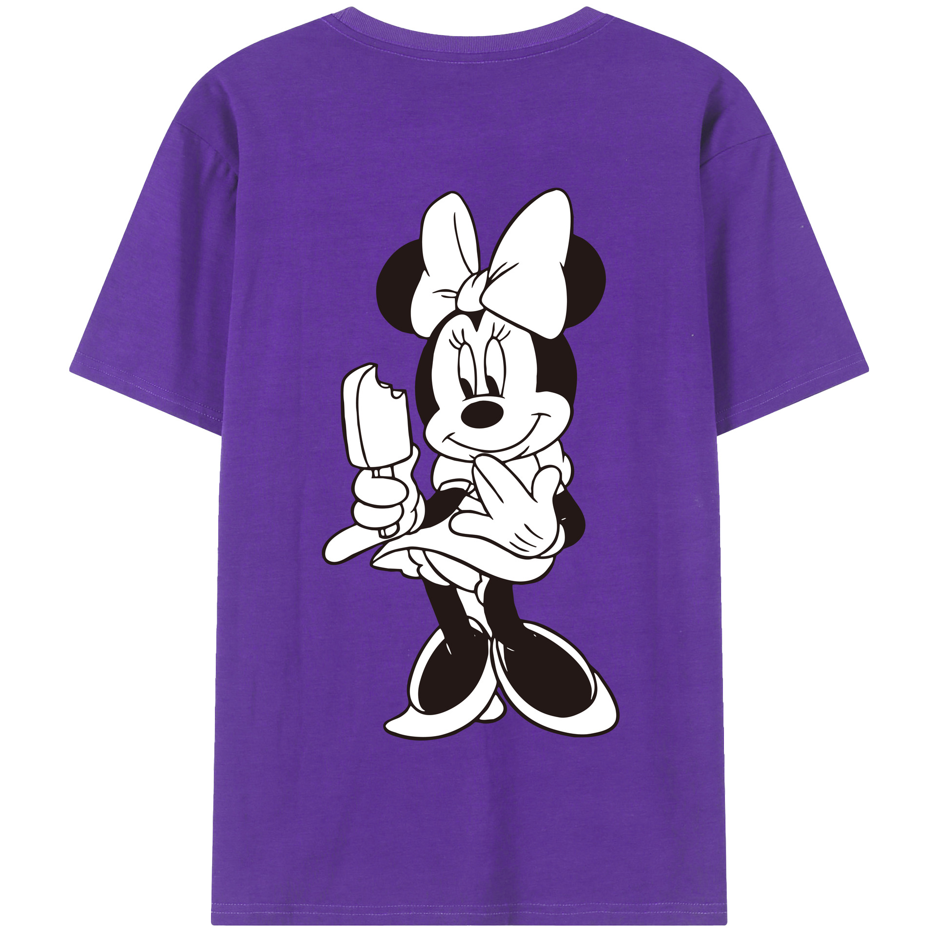 （画像用） ミッキーマウス Mickey Mouse 綿100％半袖Tシャツ（背面プリント）