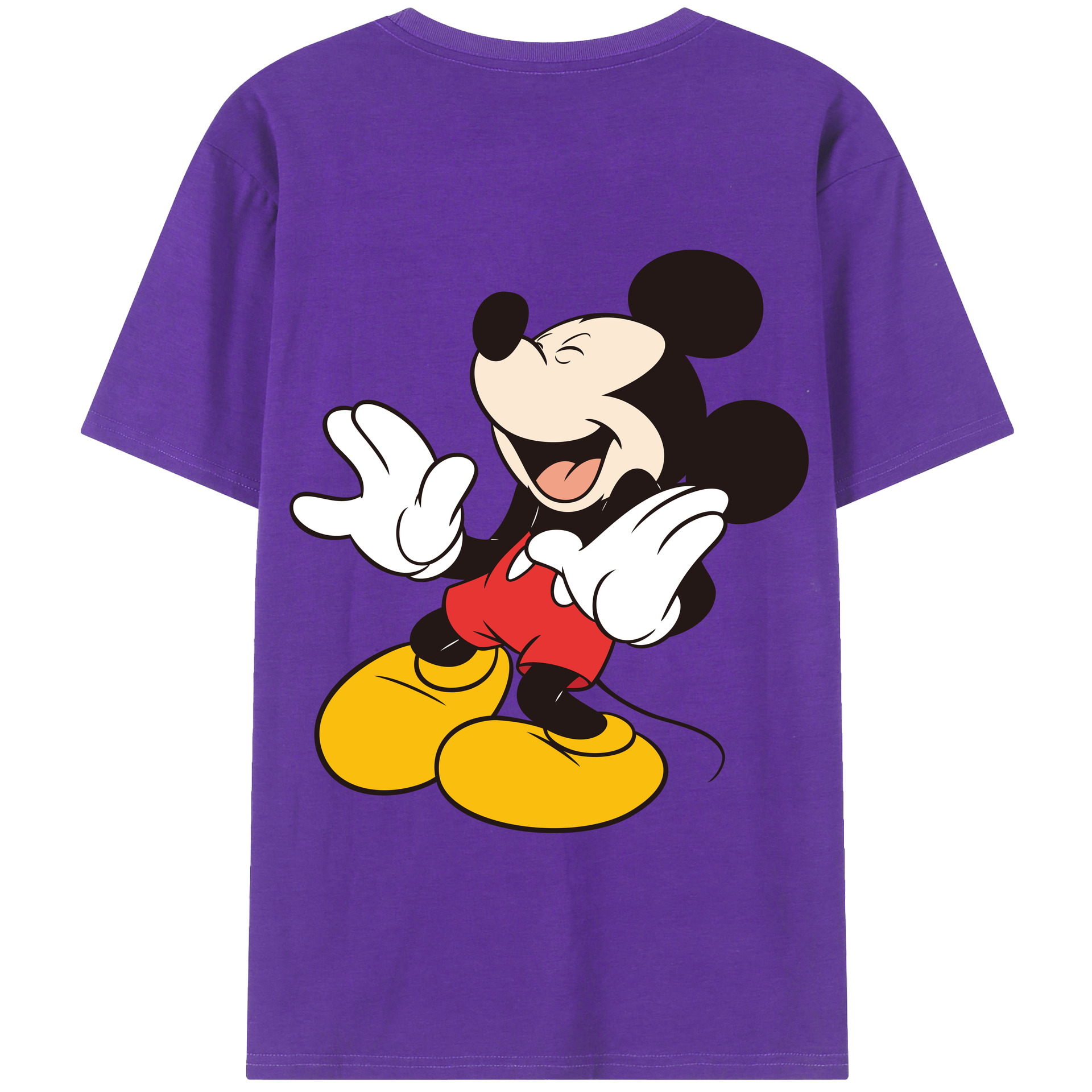 （画像用） ミッキーマウス Mickey Mouse 綿100％半袖Tシャツ（背面プリント）