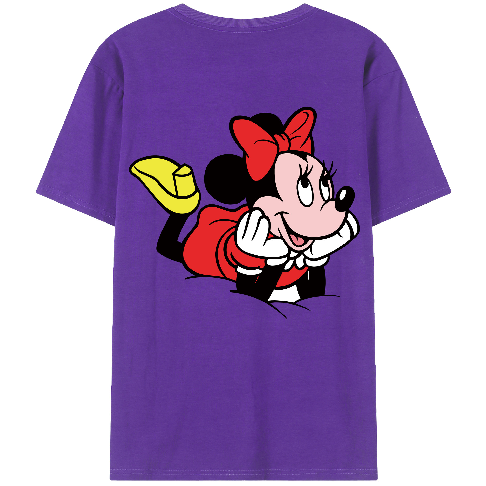 （画像用） ミッキーマウス Mickey Mouse 綿100％半袖Tシャツ（背面プリント）