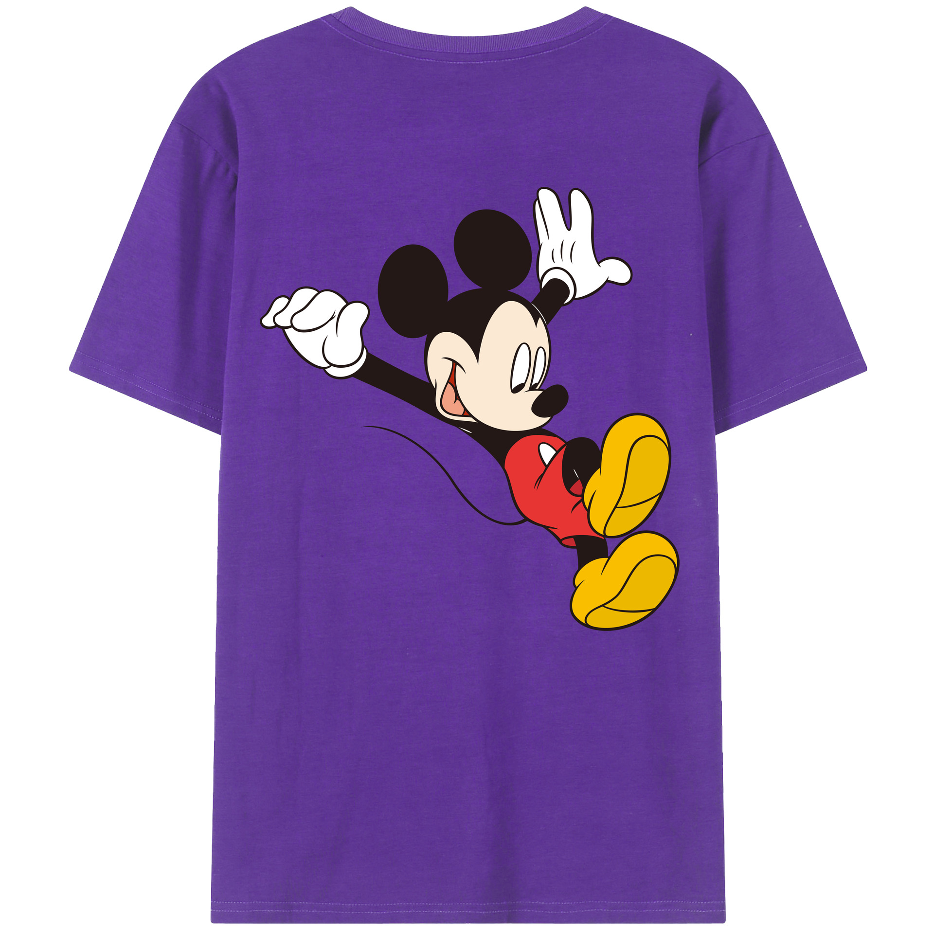 （画像用） ミッキーマウス Mickey Mouse 綿100％半袖Tシャツ（背面プリント）