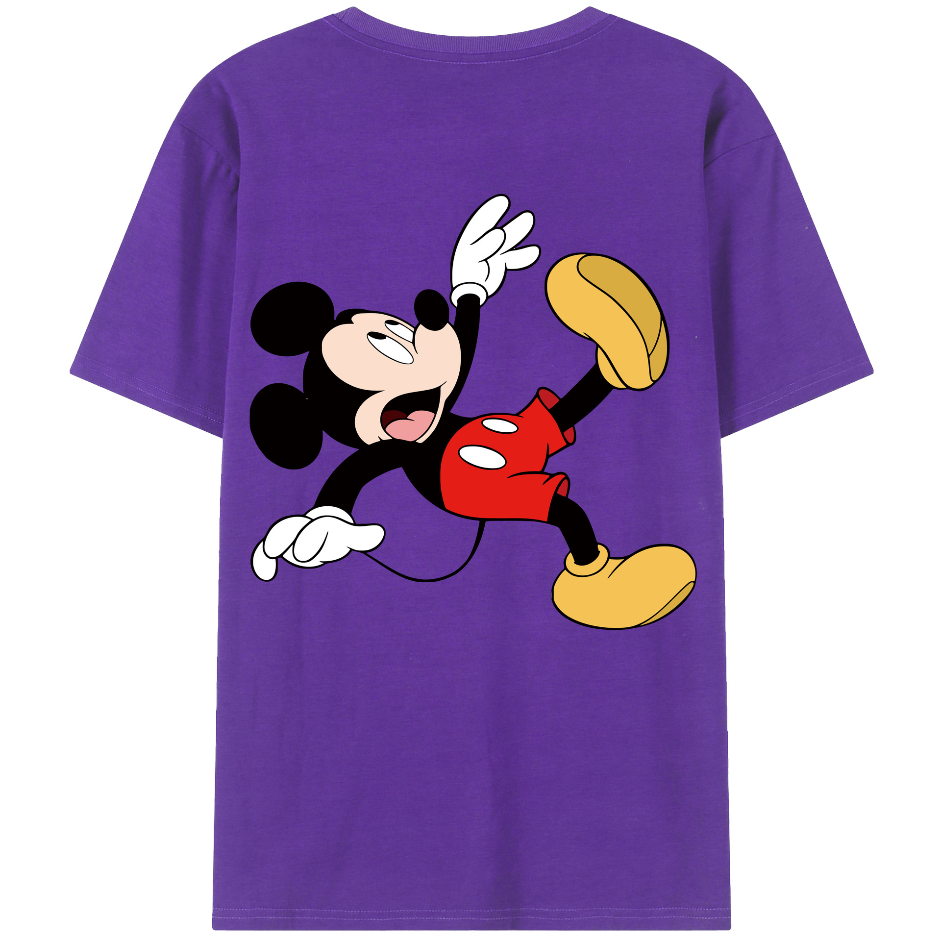 （画像用） ミッキーマウス Mickey Mouse 綿100％半袖Tシャツ（背面プリント）