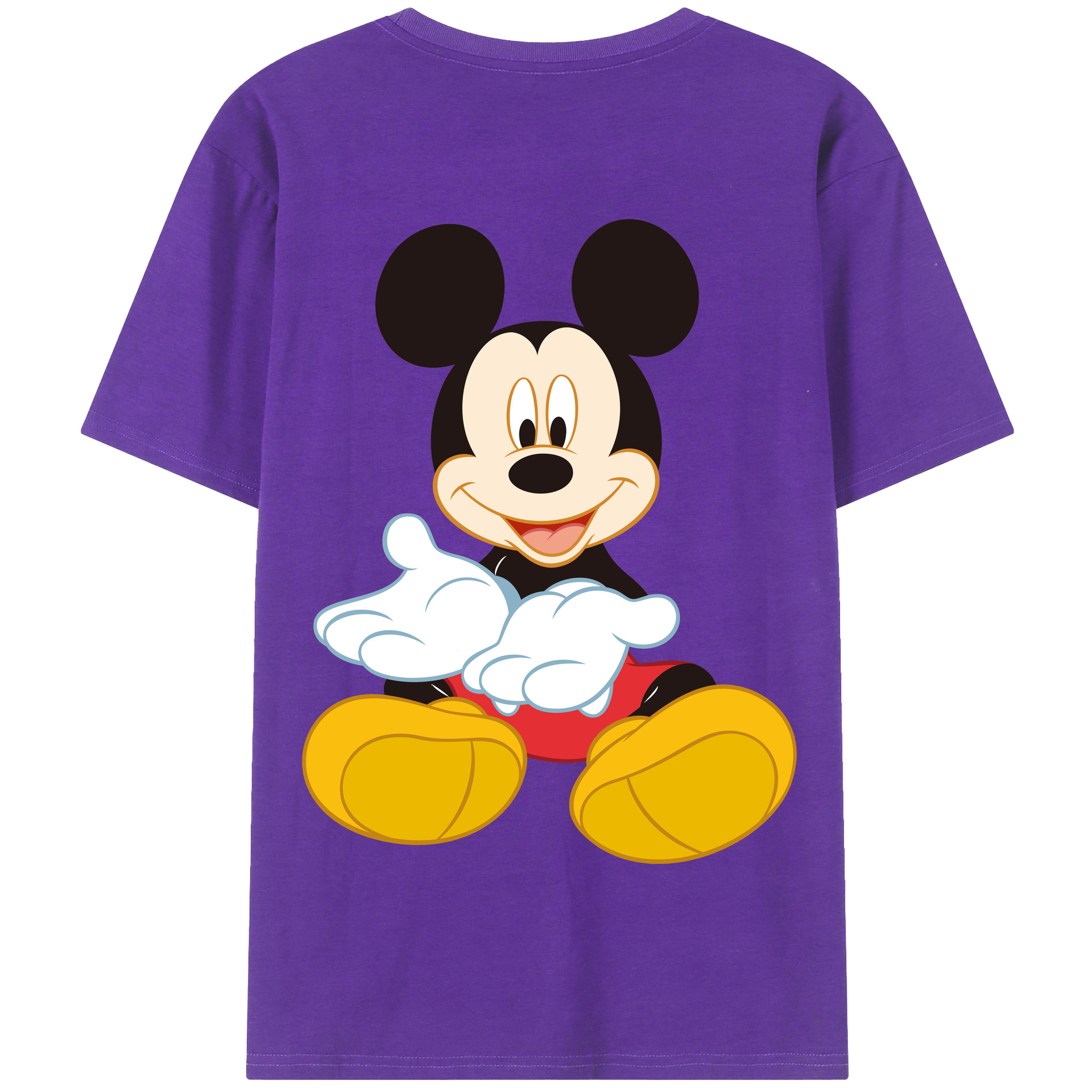 （画像用） ミッキーマウス Mickey Mouse 綿100％半袖Tシャツ（背面プリント）