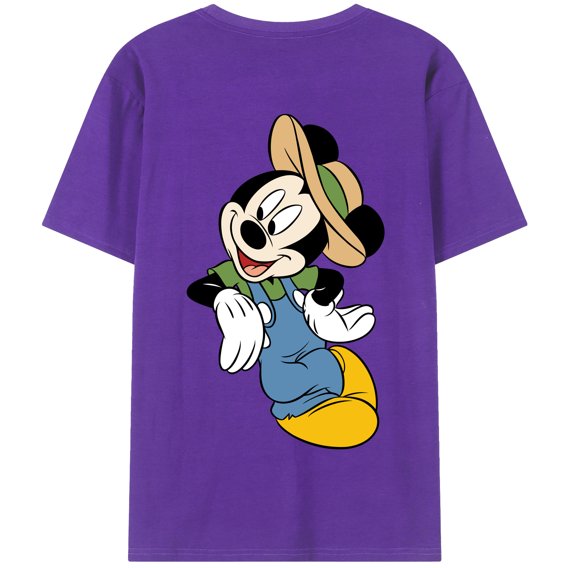 （画像用） ミッキーマウス Mickey Mouse 綿100％半袖Tシャツ（背面プリント）