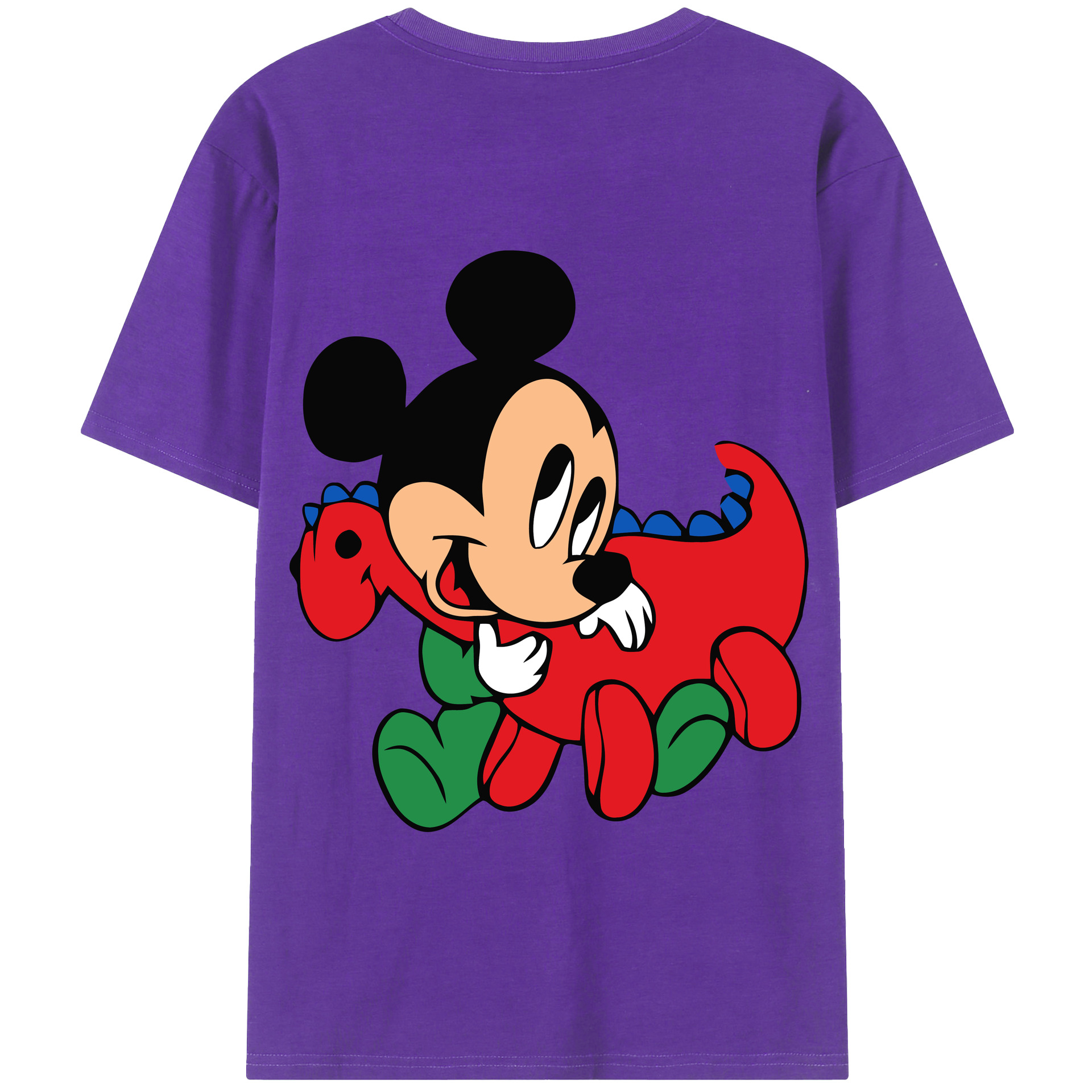 （画像用） ミッキーマウス Mickey Mouse 綿100％半袖Tシャツ（背面プリント）