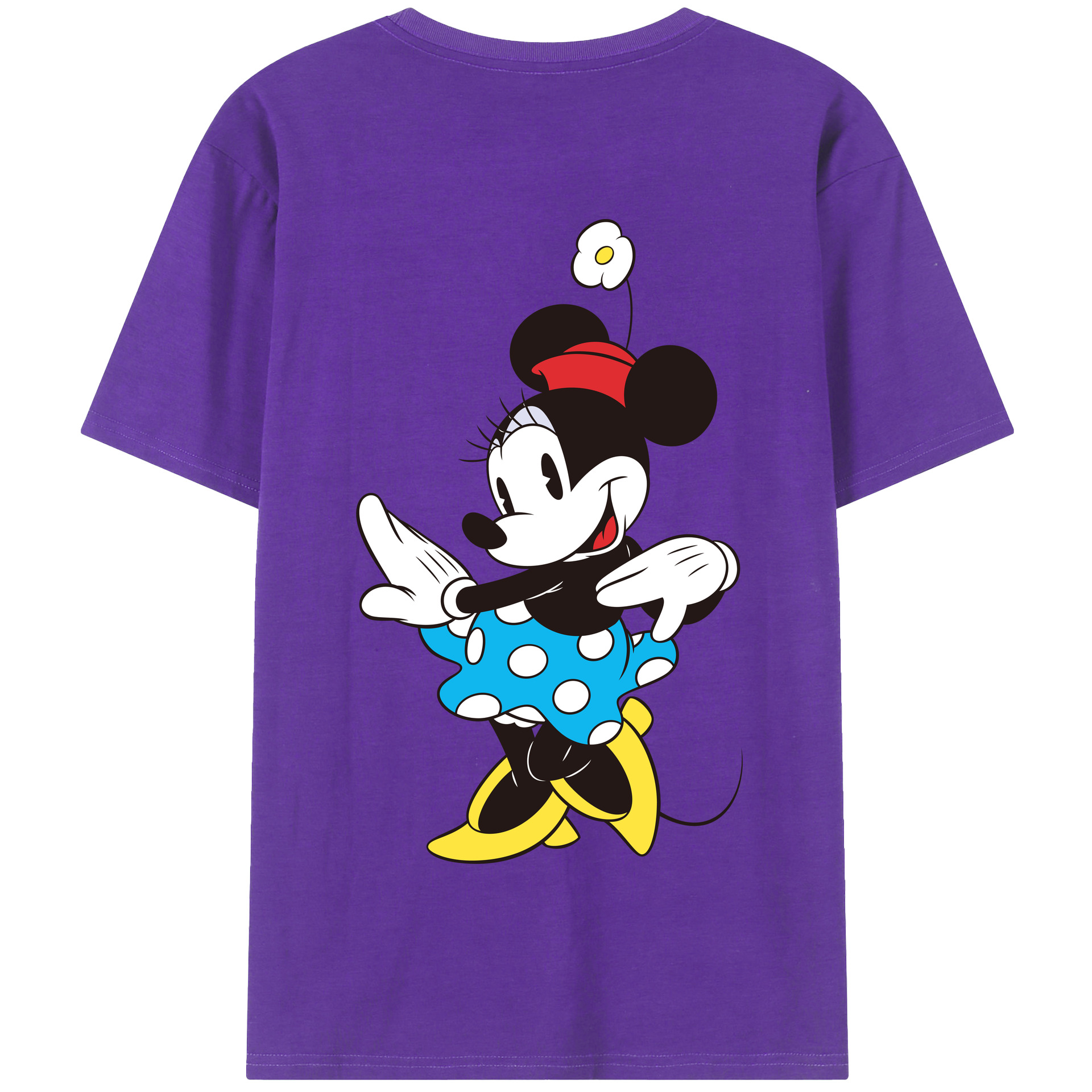 （画像用） ミッキーマウス Mickey Mouse 綿100％半袖Tシャツ（背面プリント）