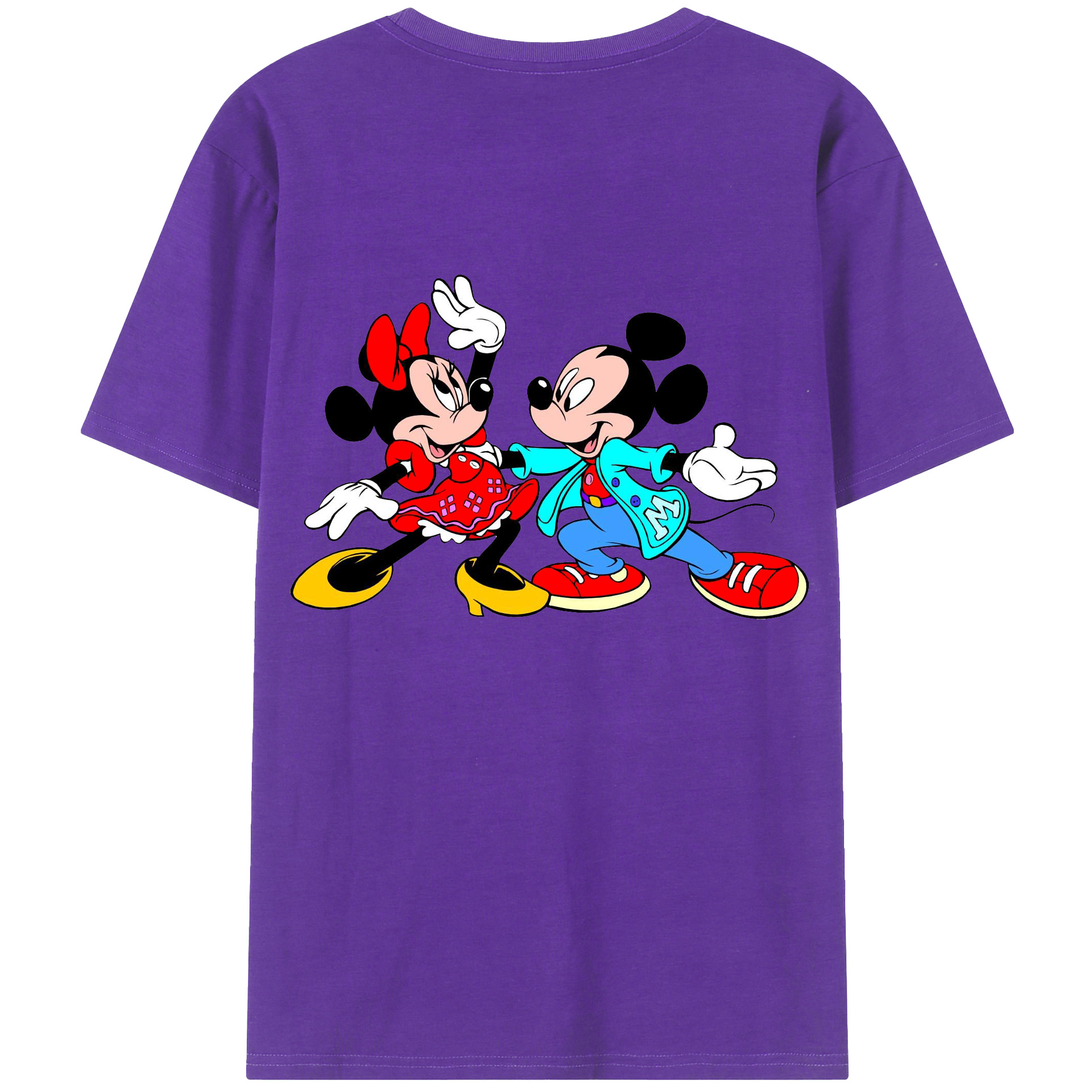 （画像用） ミッキーマウス Mickey Mouse 綿100％半袖Tシャツ（背面プリント）