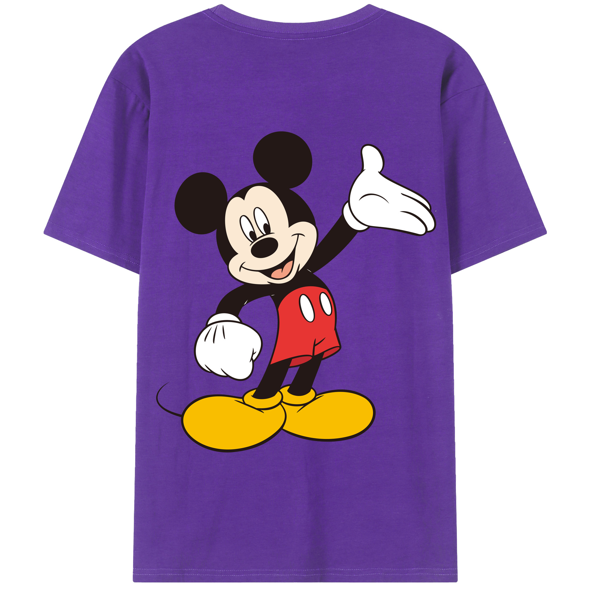 （画像用） ミッキーマウス Mickey Mouse 綿100％半袖Tシャツ（背面プリント）