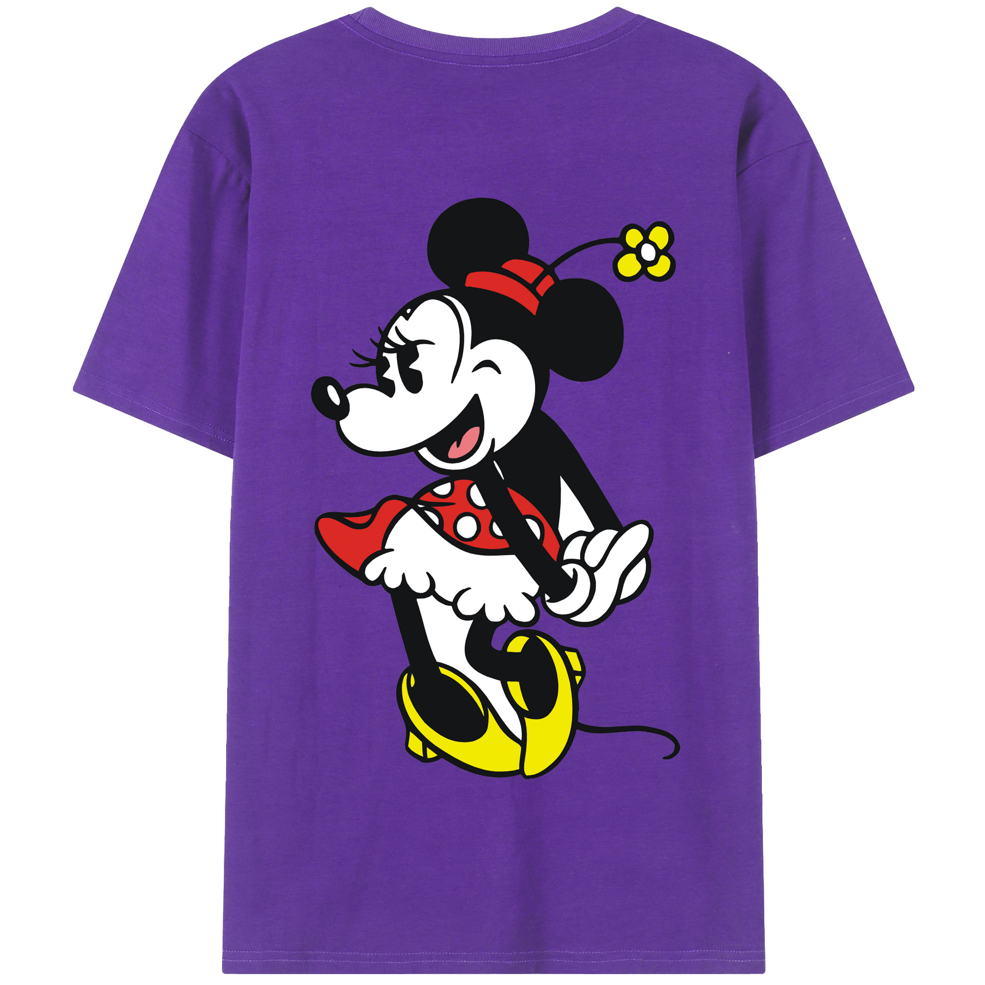 （画像用） ミッキーマウス Mickey Mouse 綿100％半袖Tシャツ（背面プリント）