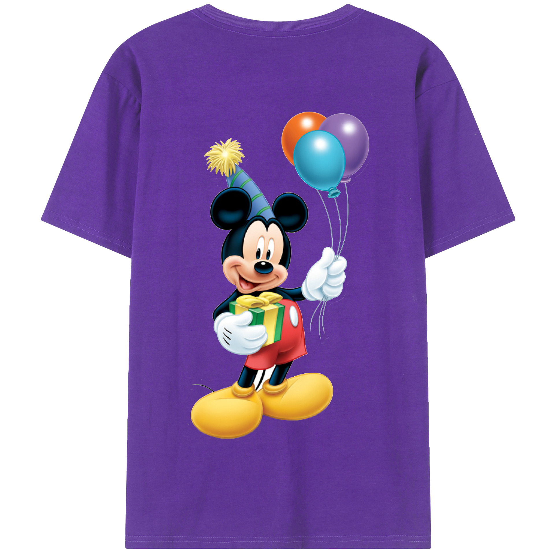 （画像用） ミッキーマウス Mickey Mouse 綿100％半袖Tシャツ（背面プリント）