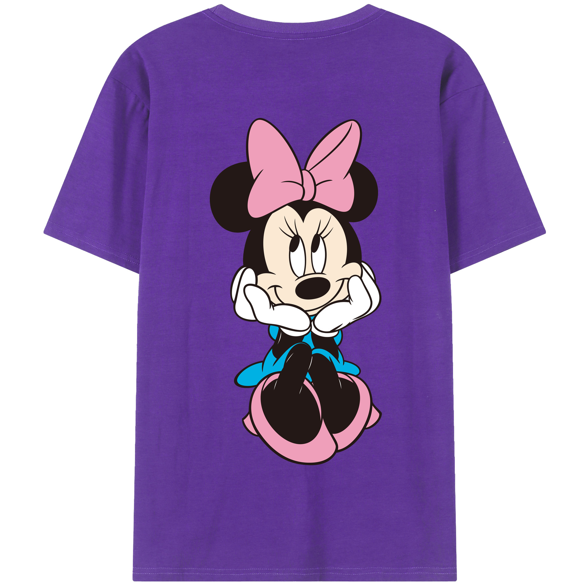 （画像用） ミッキーマウス Mickey Mouse 綿100％半袖Tシャツ（背面プリント）